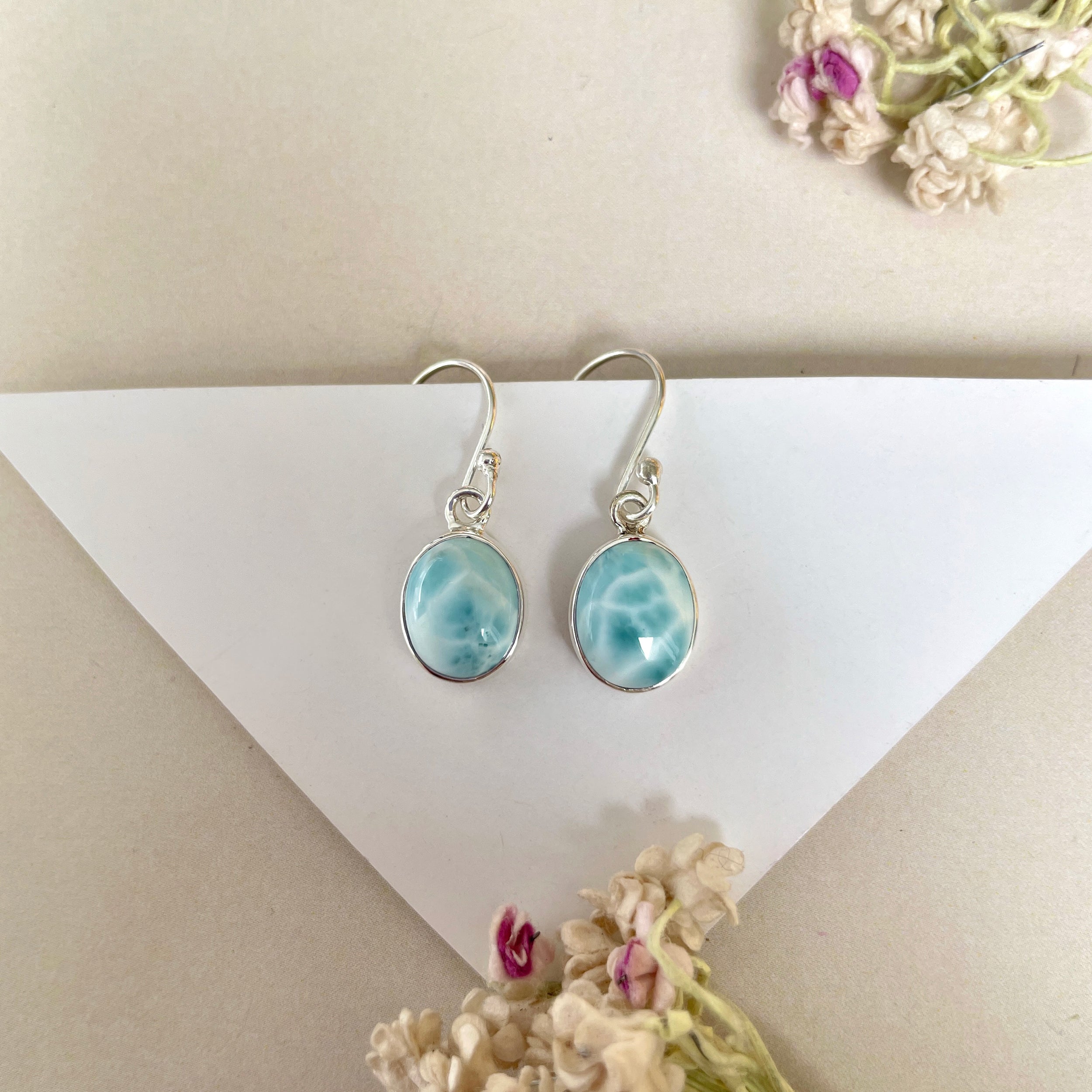 Larimar Earring-(LAR-E-1361.)
