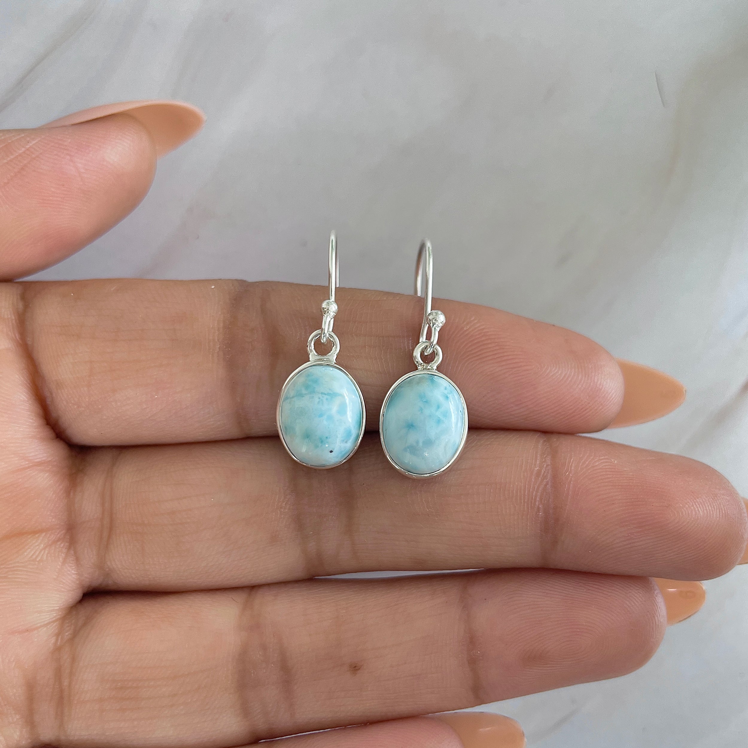 Larimar Earring-(LAR-E-1362.)