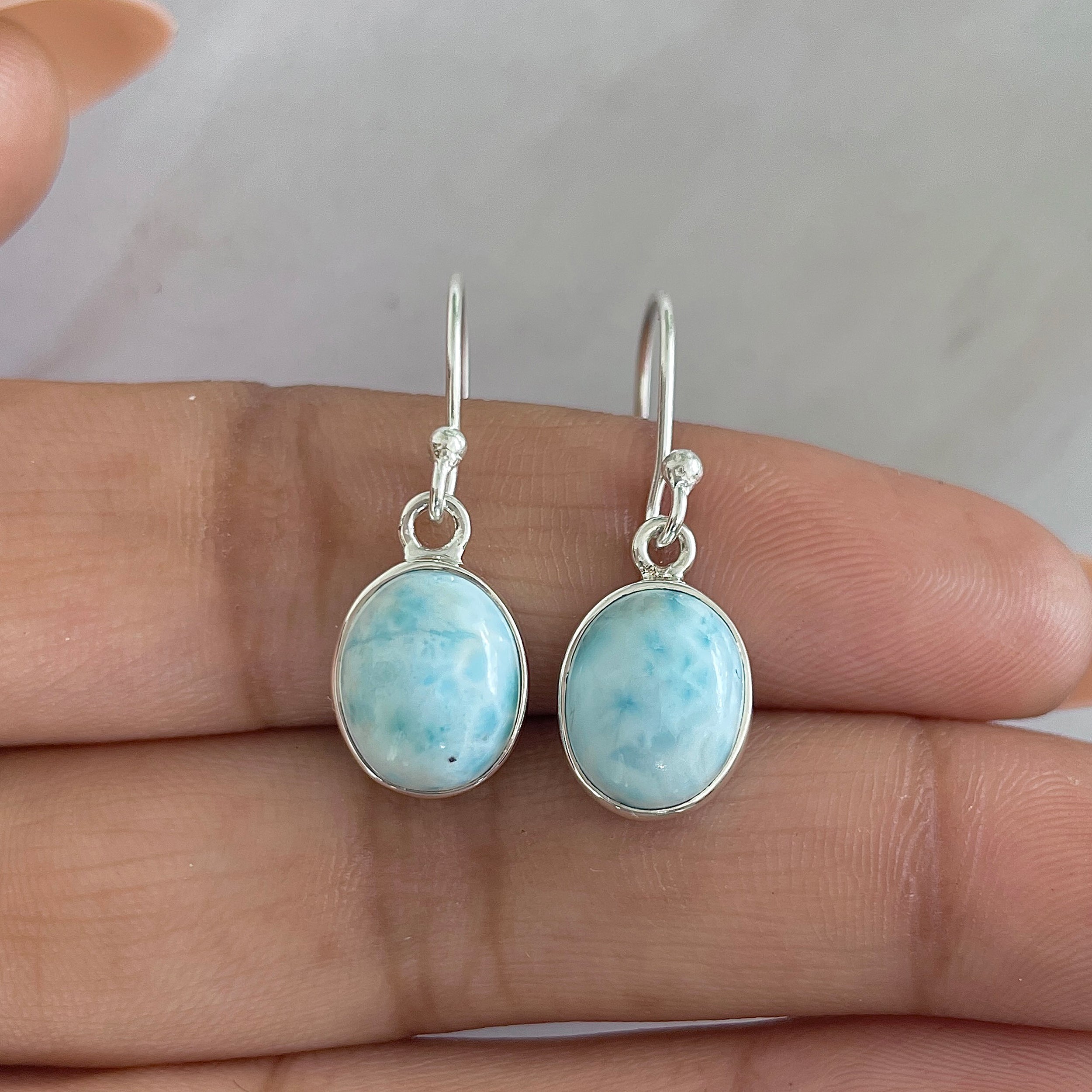 Larimar Earring-(LAR-E-1362.)