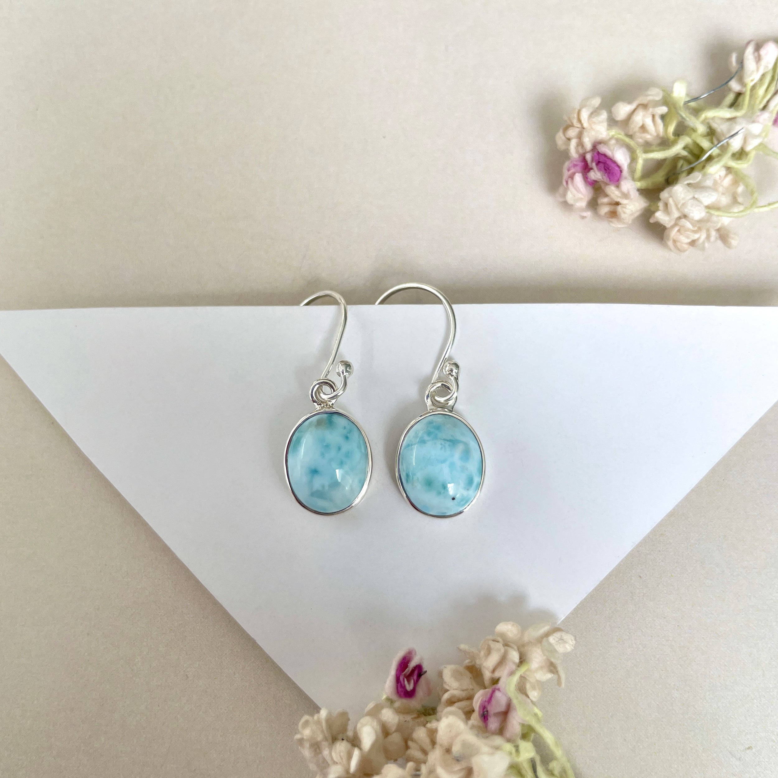 Larimar Earring-(LAR-E-1362.)