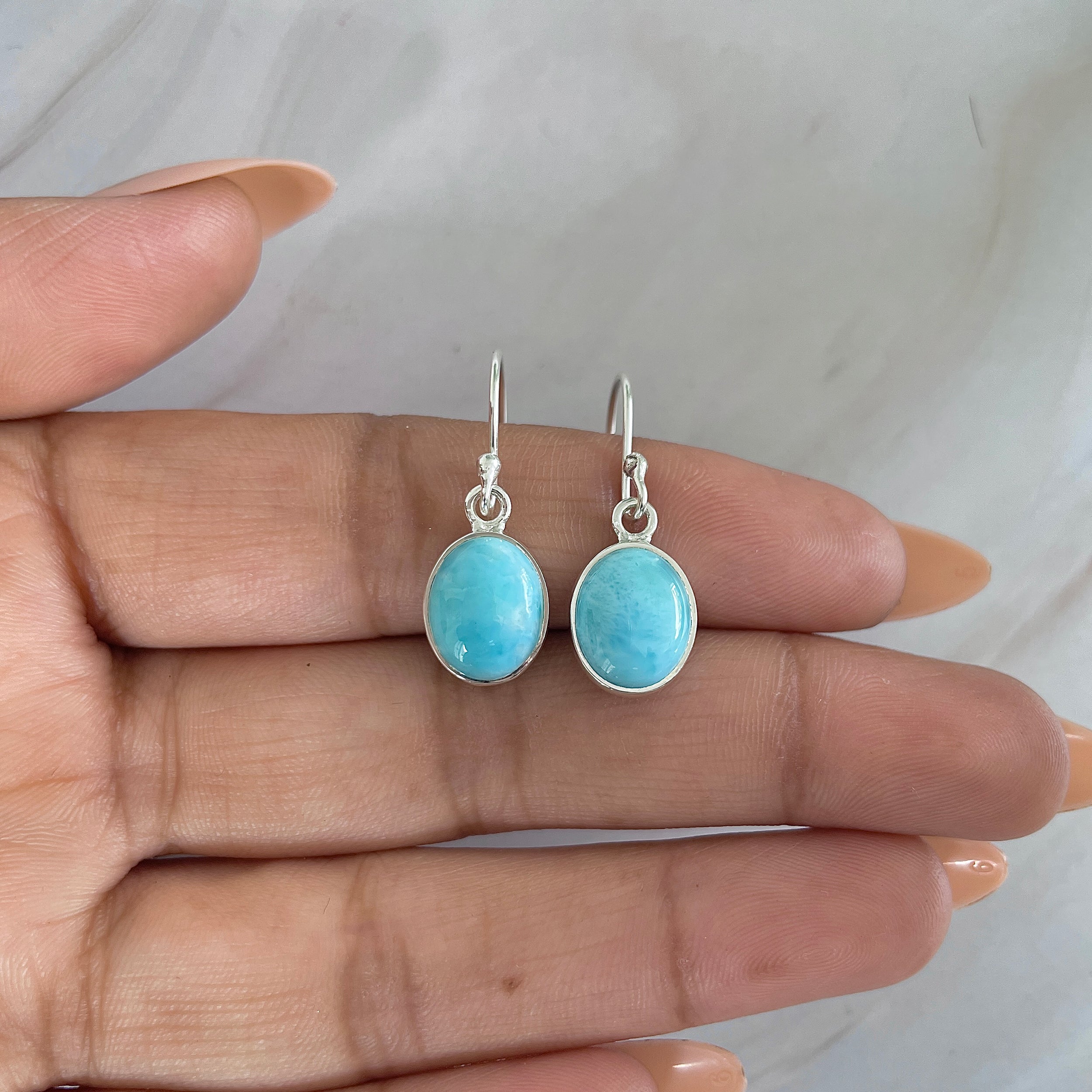 Larimar Earring-(LAR-E-1363.)