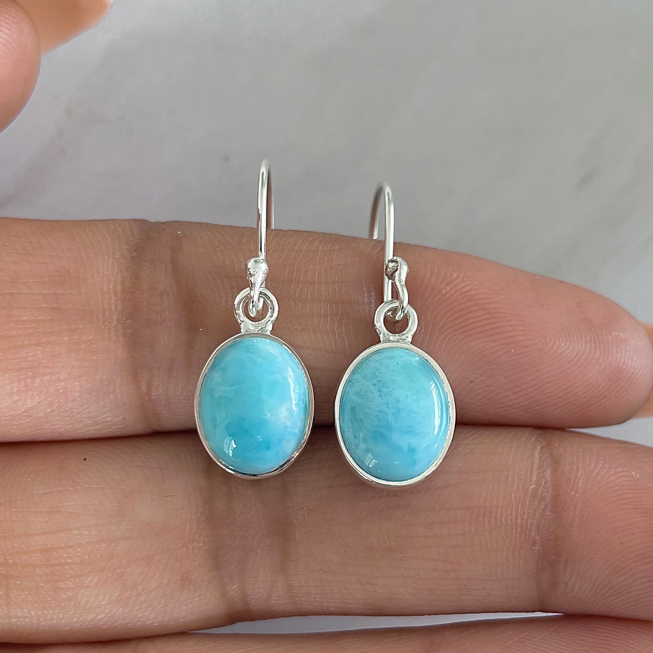 Larimar Earring-(LAR-E-1363.)