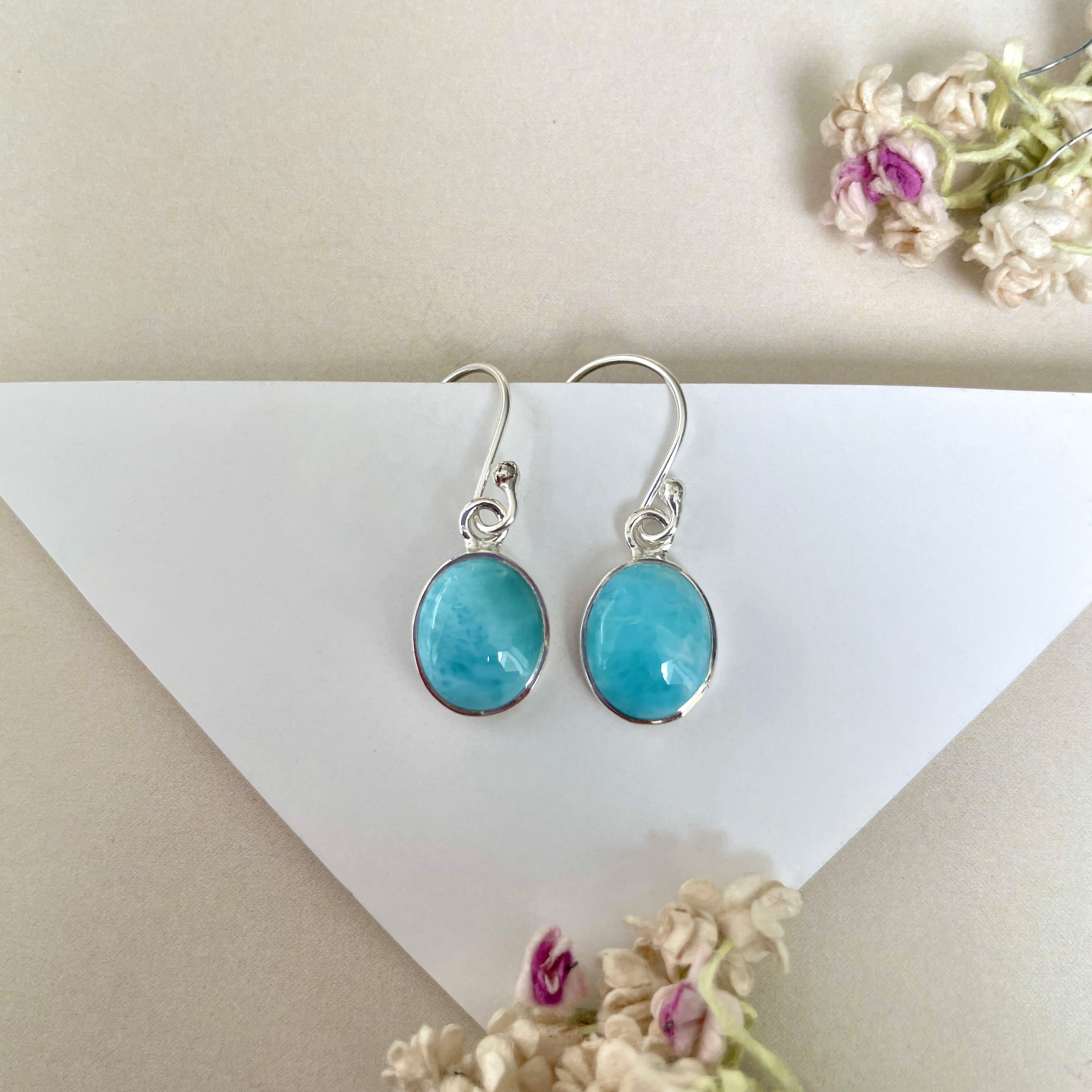 Larimar Earring-(LAR-E-1363.)