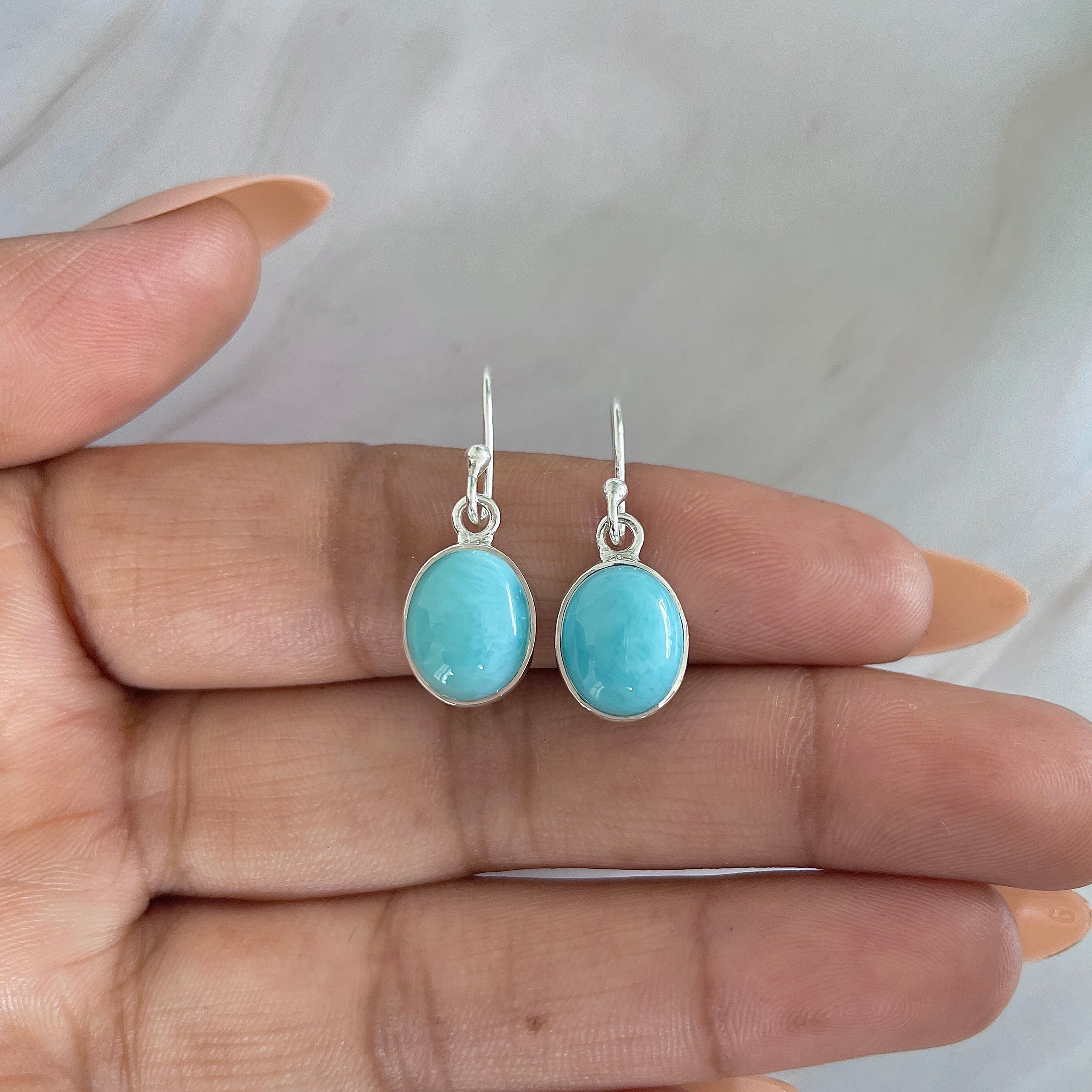 Larimar Earring-(LAR-E-1364.)