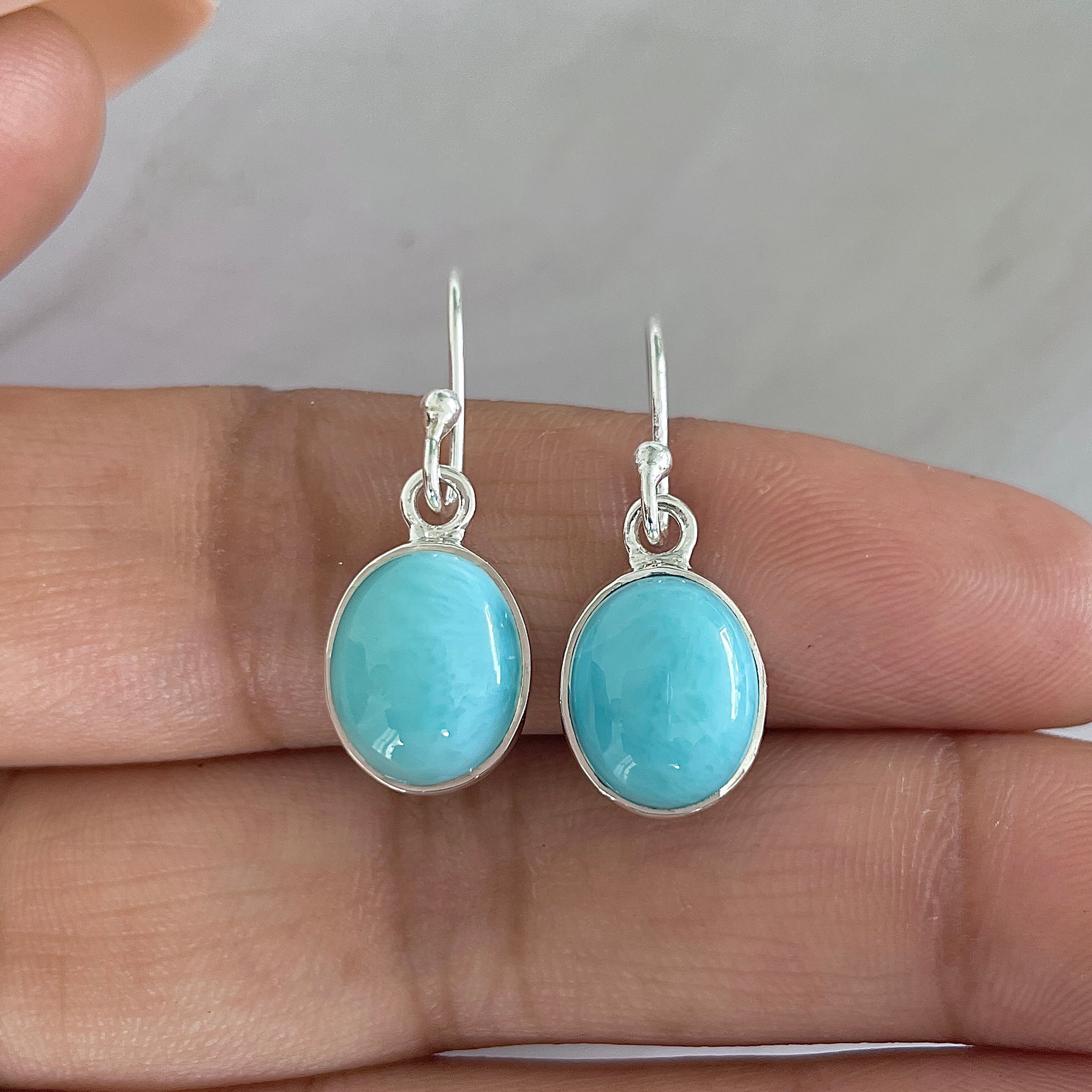 Larimar Earring-(LAR-E-1364.)