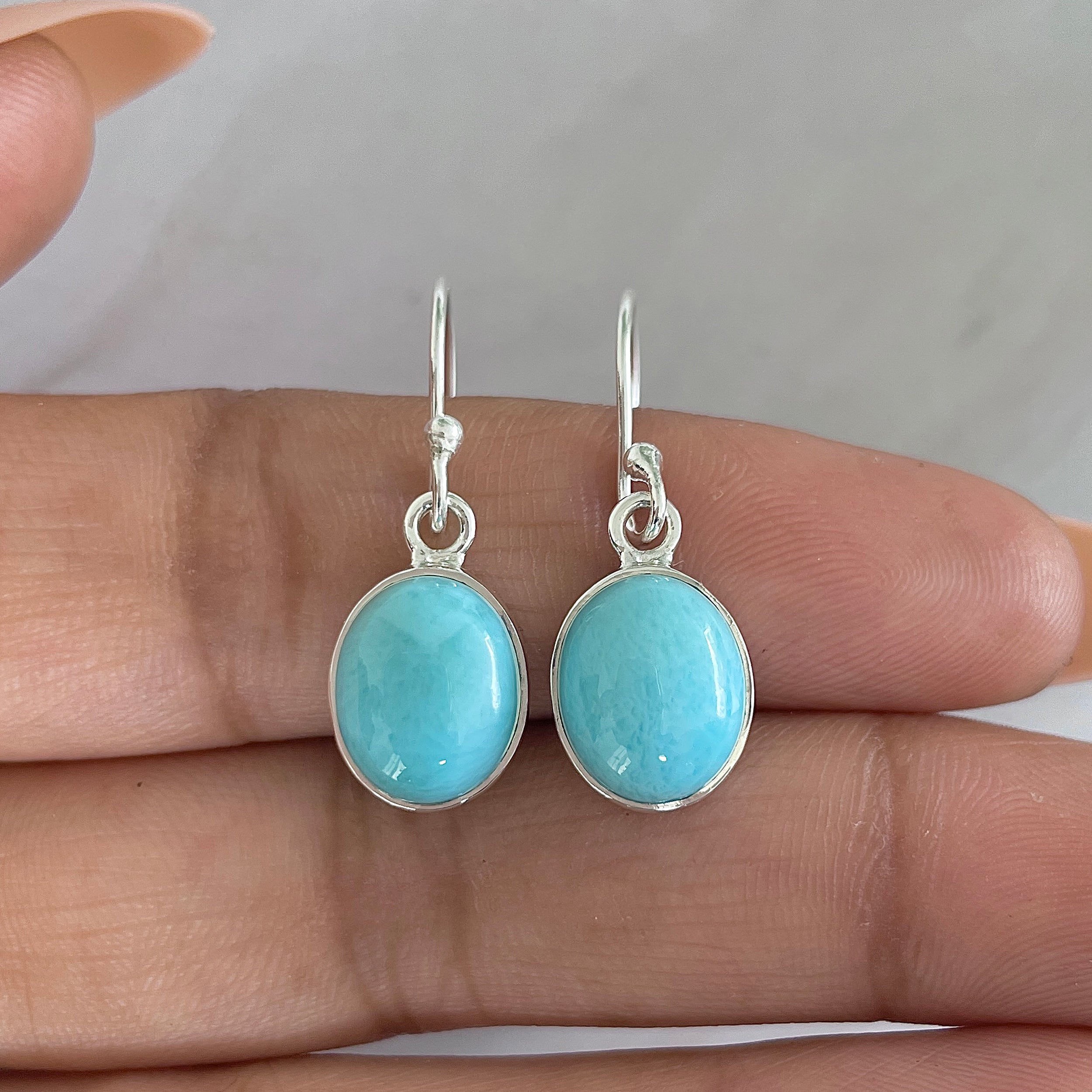 Larimar Earring-(LAR-E-1365.)