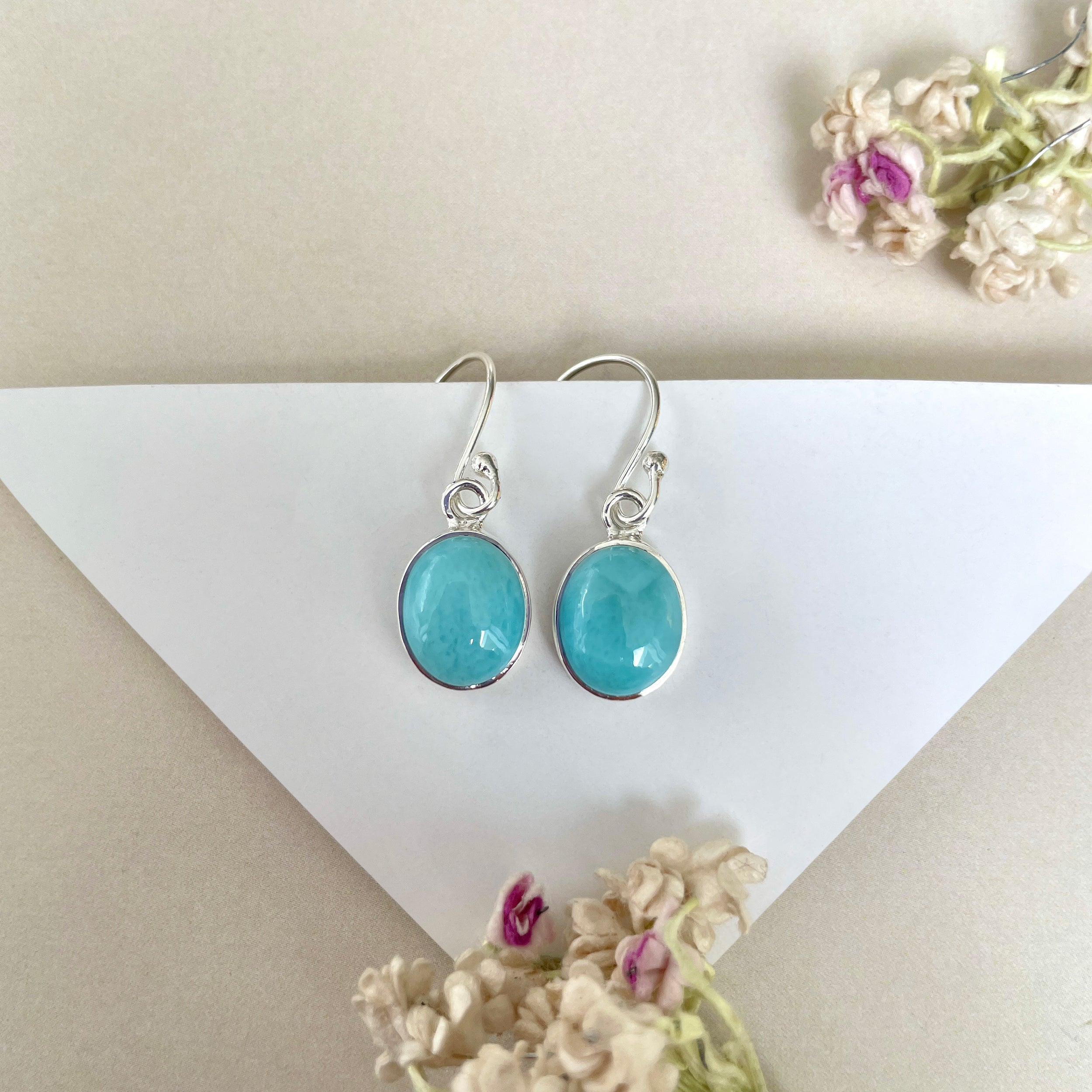Larimar Earring-(LAR-E-1365.)