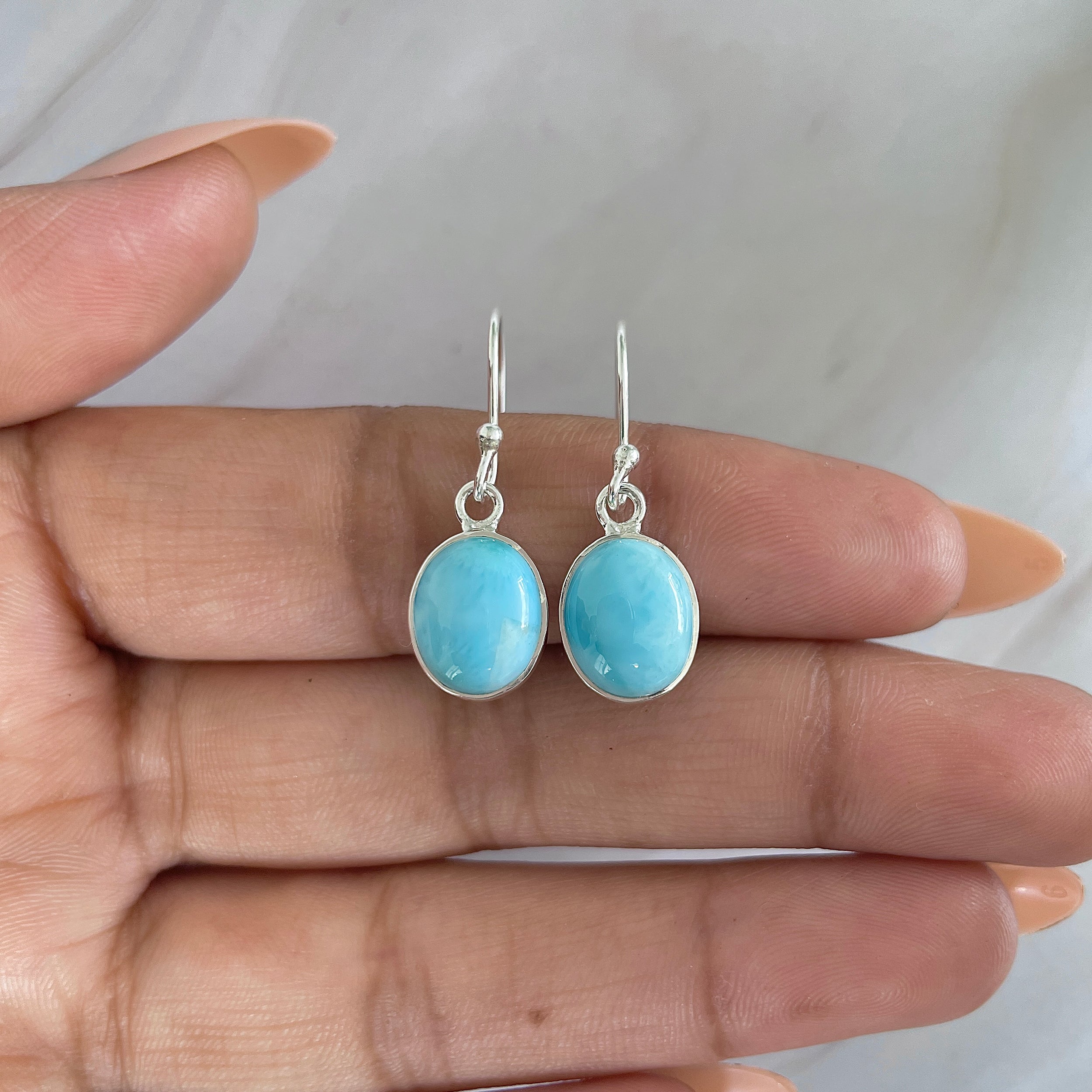 Larimar Earring-(LAR-E-1366.)