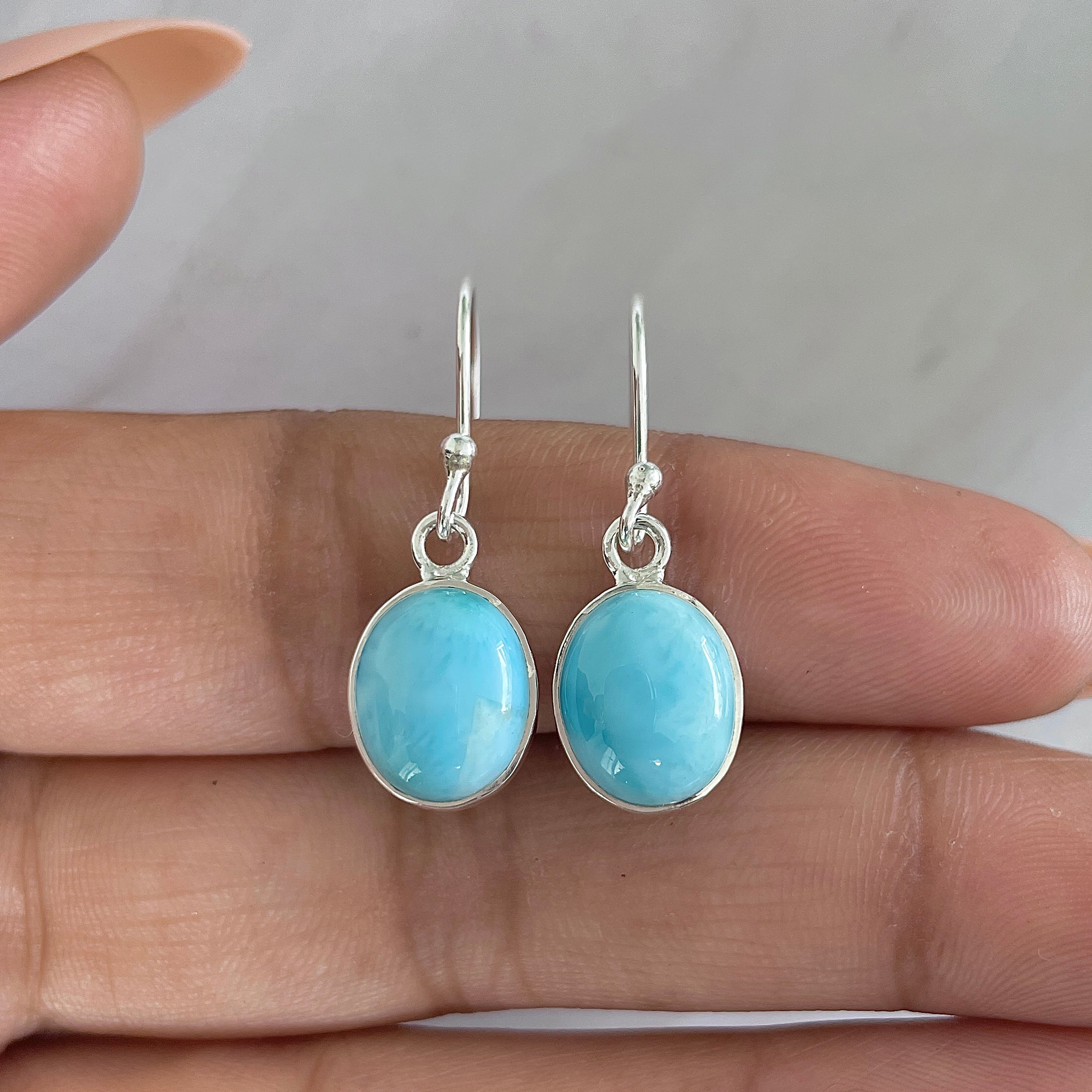 Larimar Earring-(LAR-E-1366.)