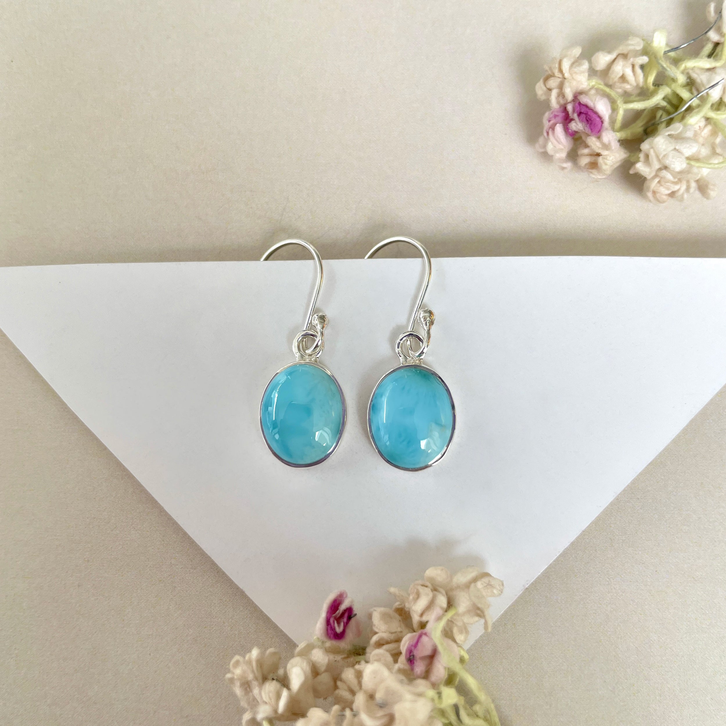 Larimar Earring-(LAR-E-1366.)