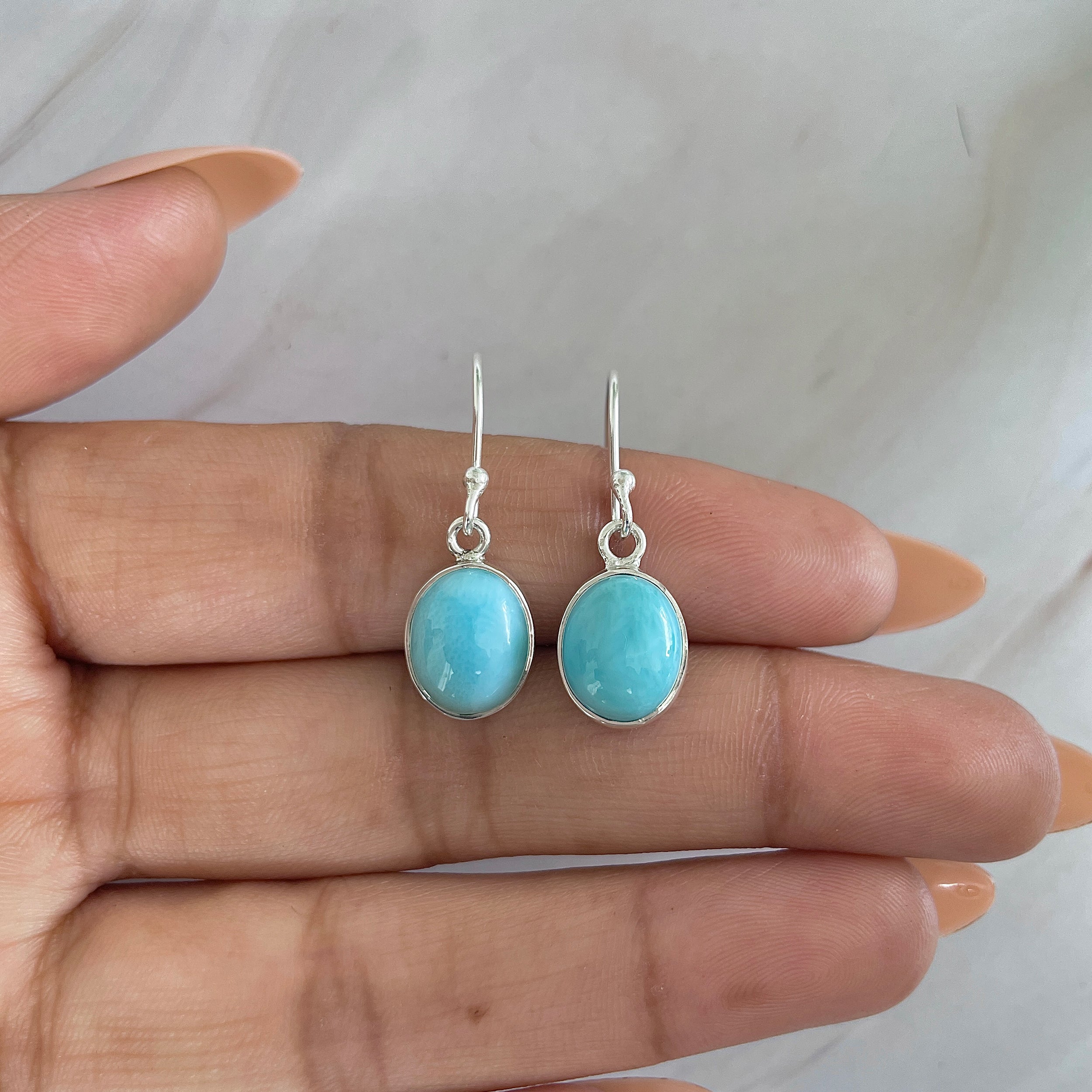 Larimar Earring-(LAR-E-1367.)