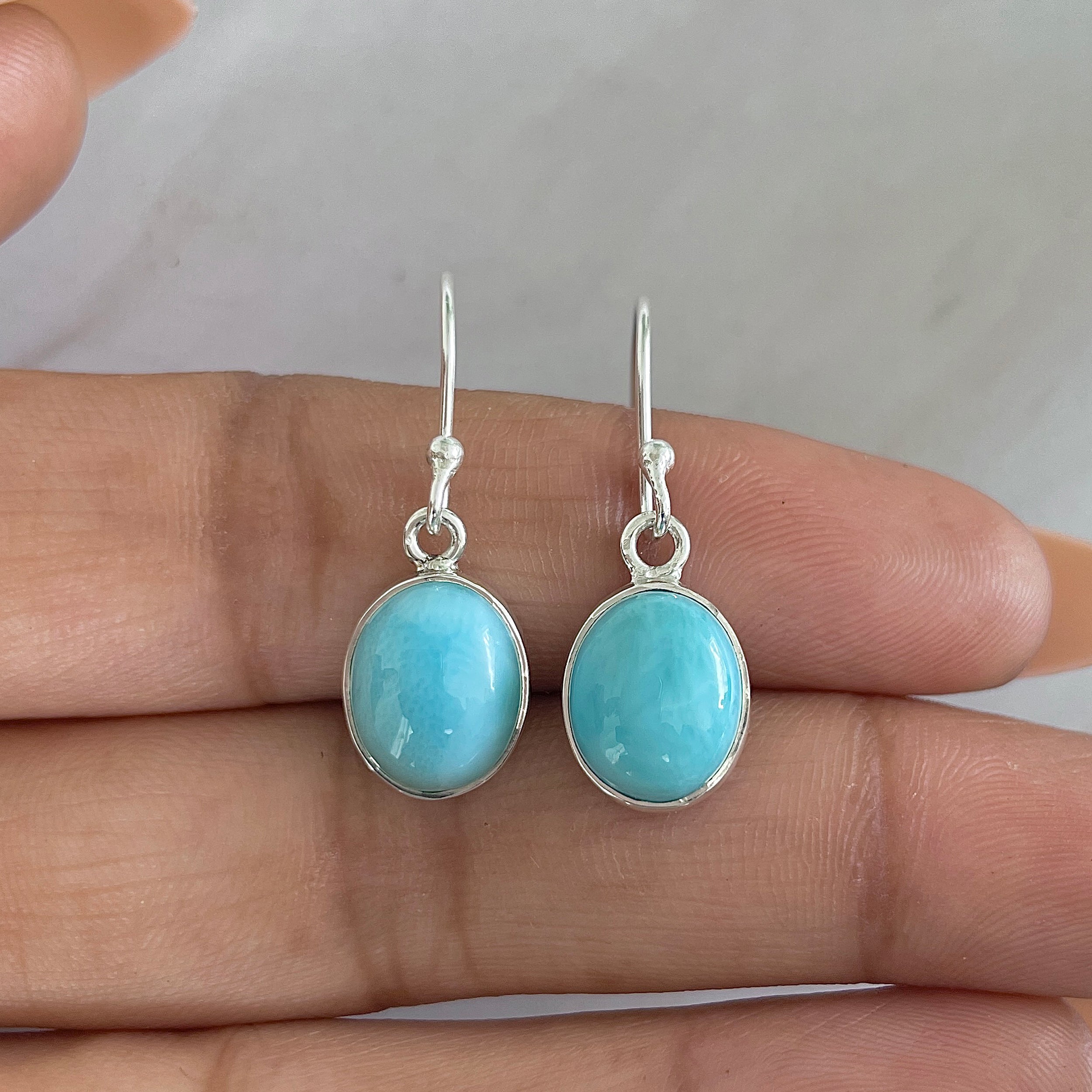 Larimar Earring-(LAR-E-1367.)