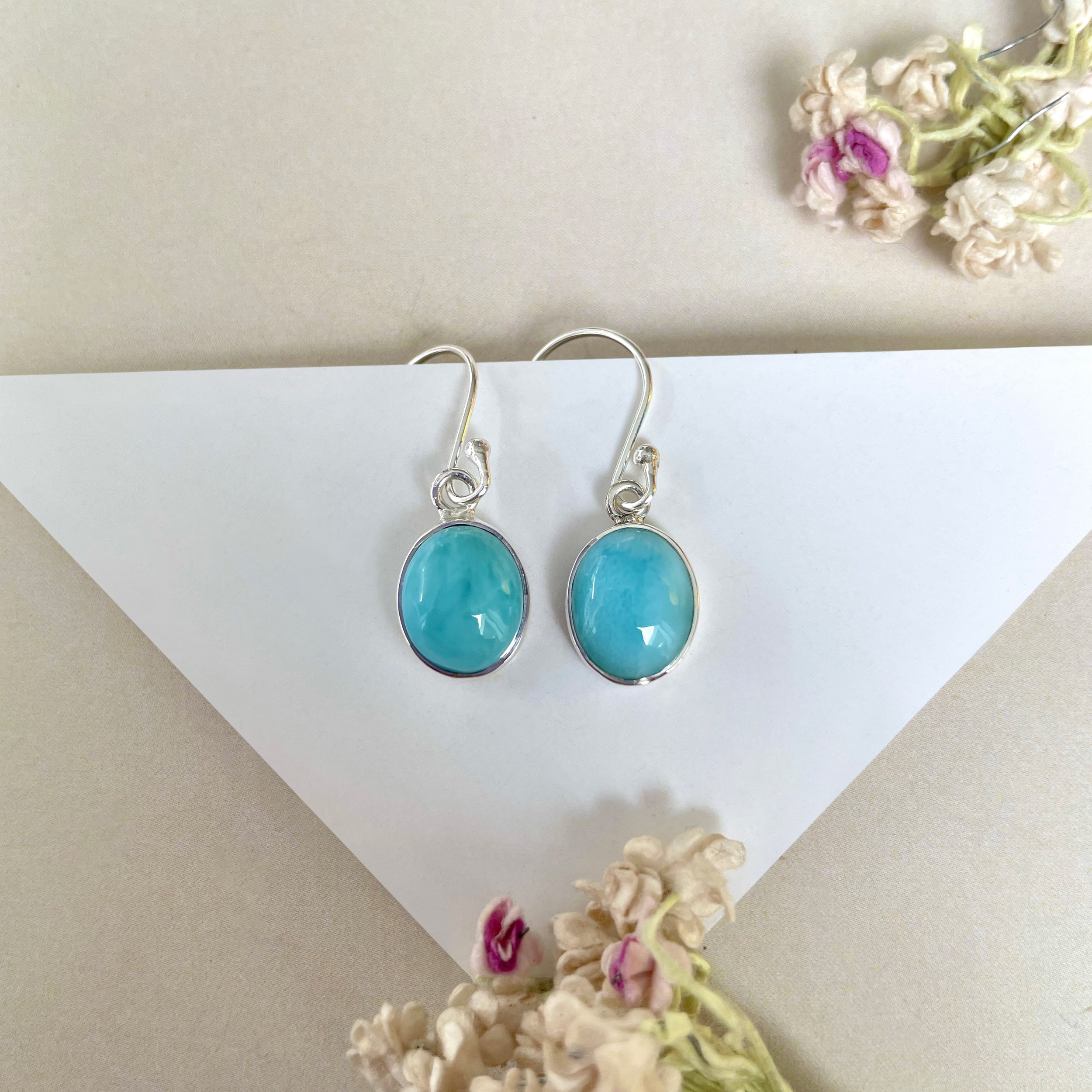 Larimar Earring-(LAR-E-1367.)