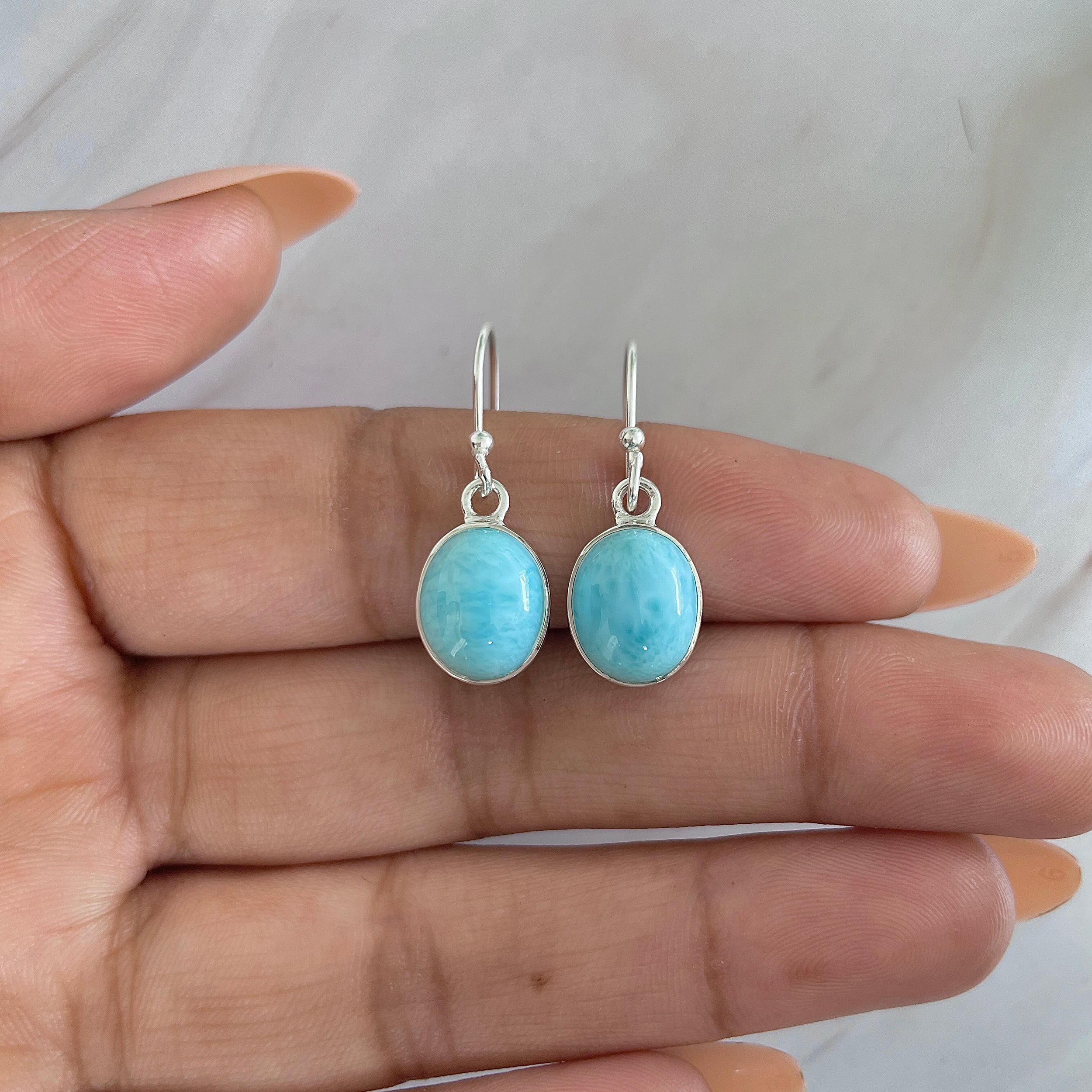 Larimar Earring-(LAR-E-1368.)