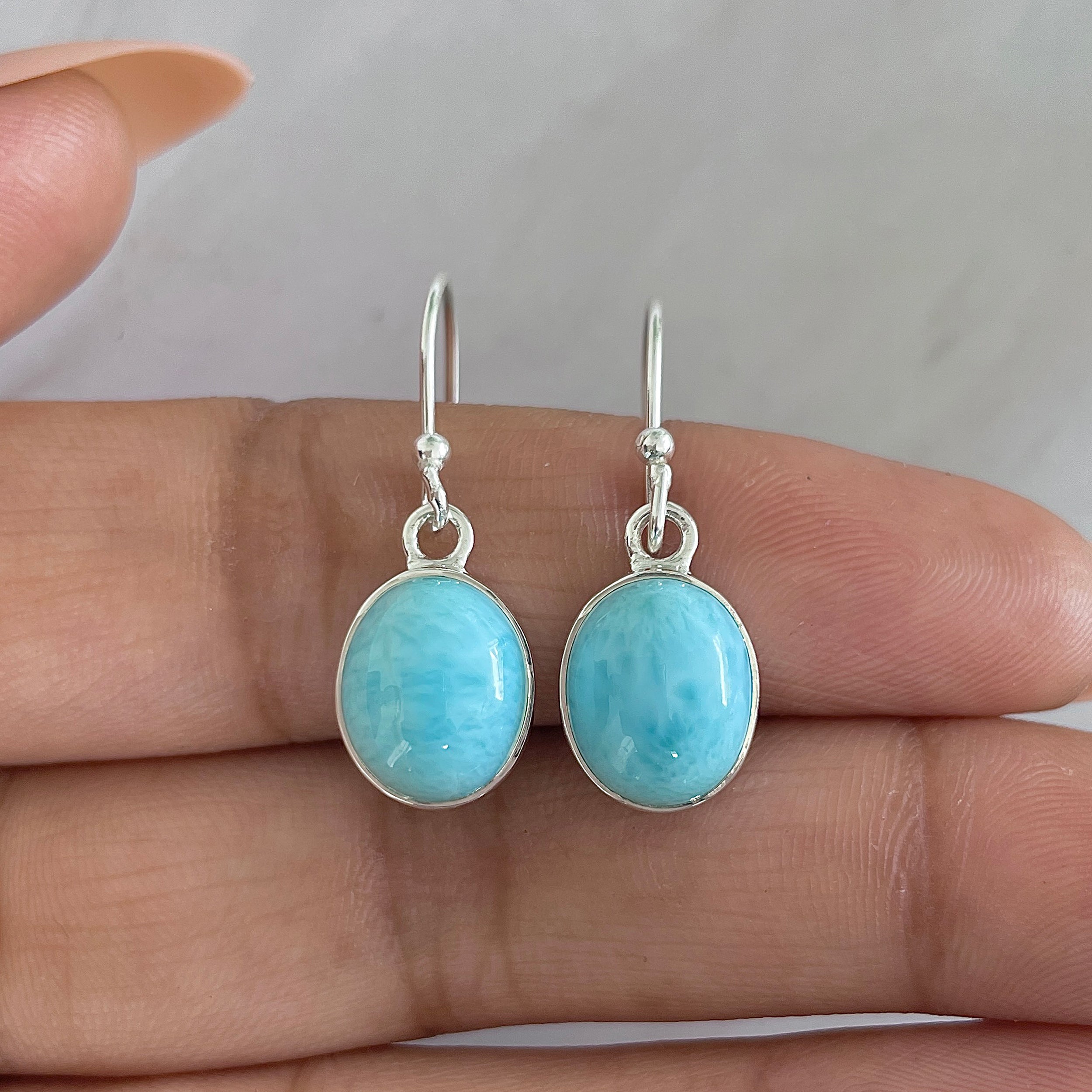 Larimar Earring-(LAR-E-1368.)