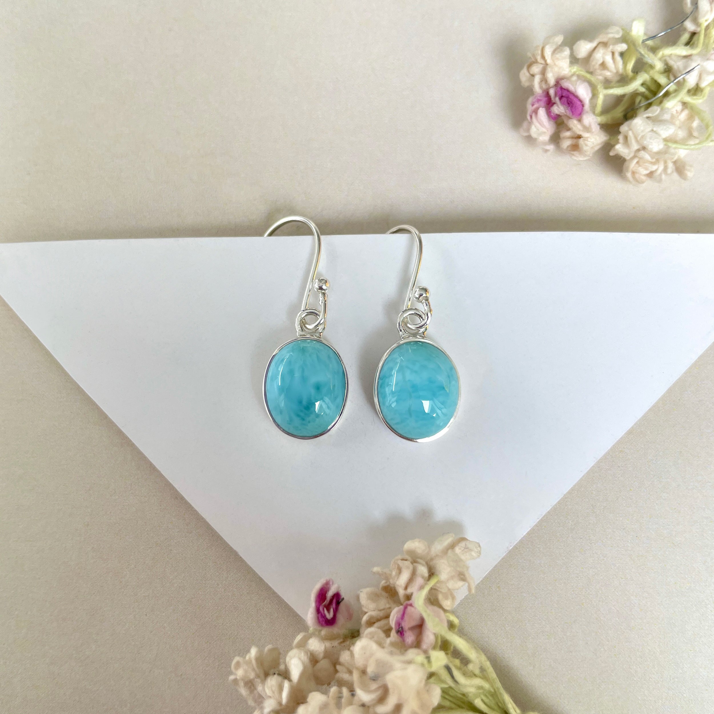 Larimar Earring-(LAR-E-1368.)