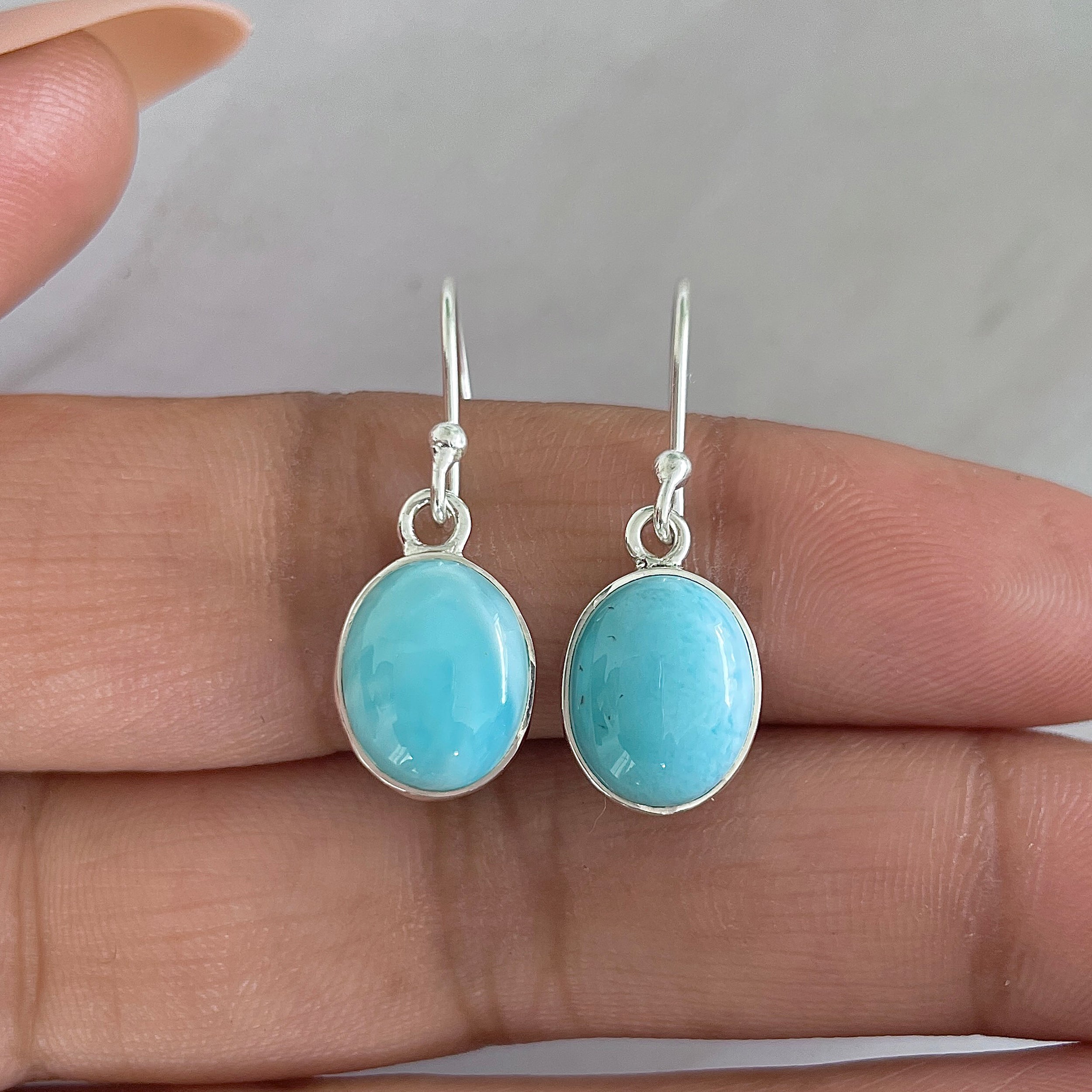 Larimar Earring-(LAR-E-1369.)