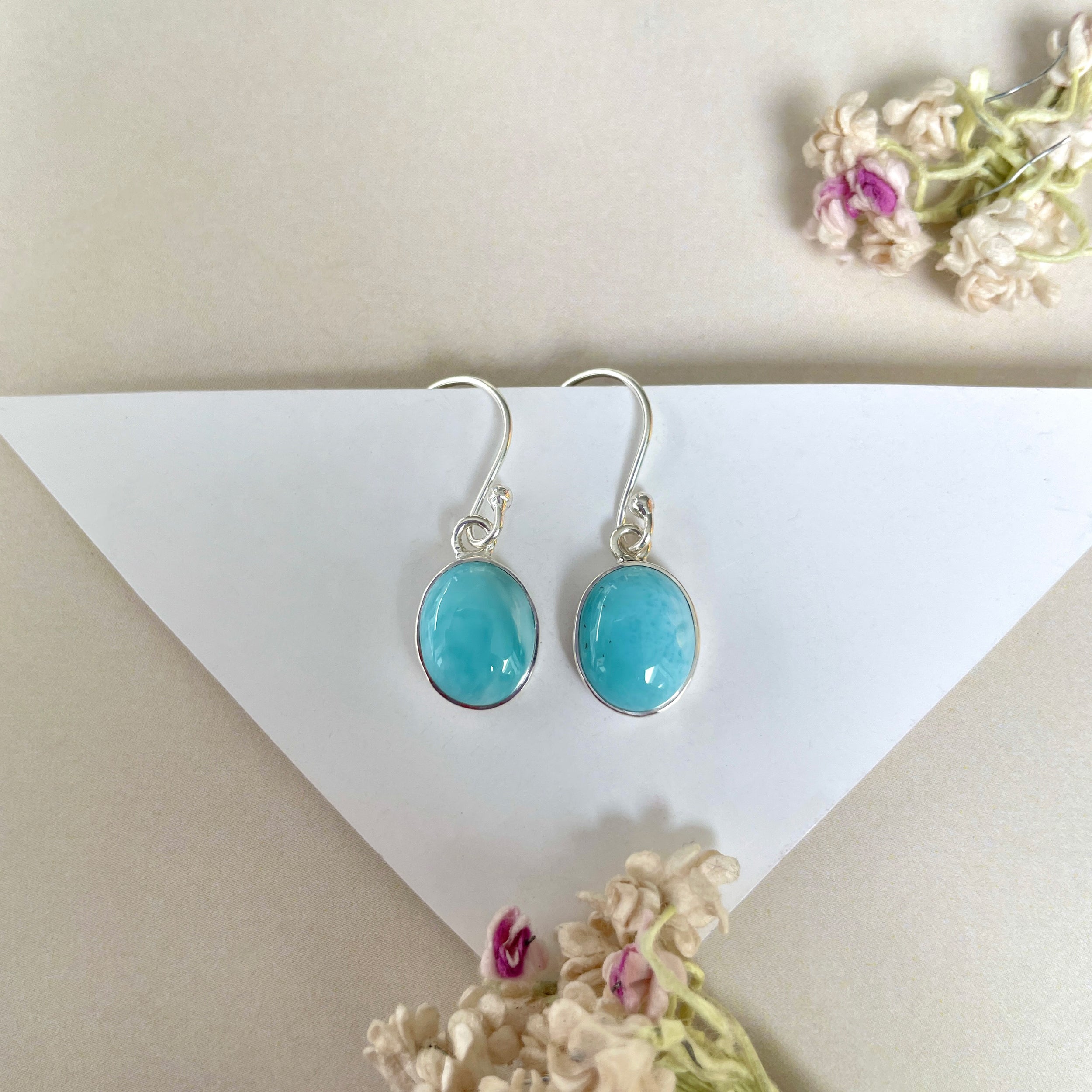 Larimar Earring-(LAR-E-1369.)