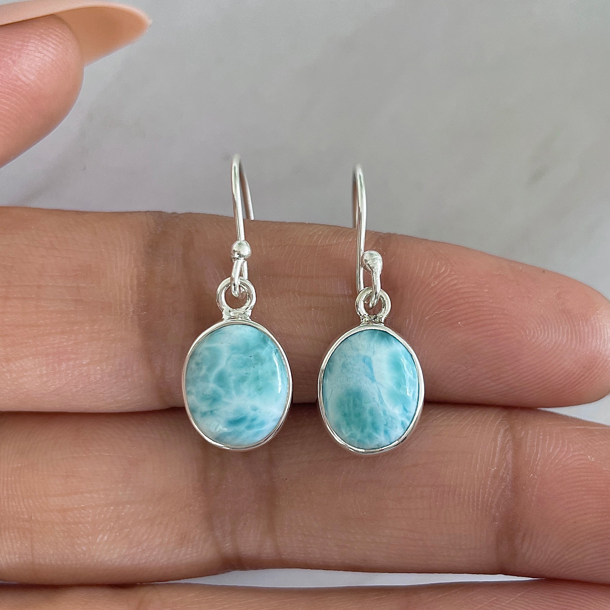 Larimar Earring-(LAR-E-1370.)