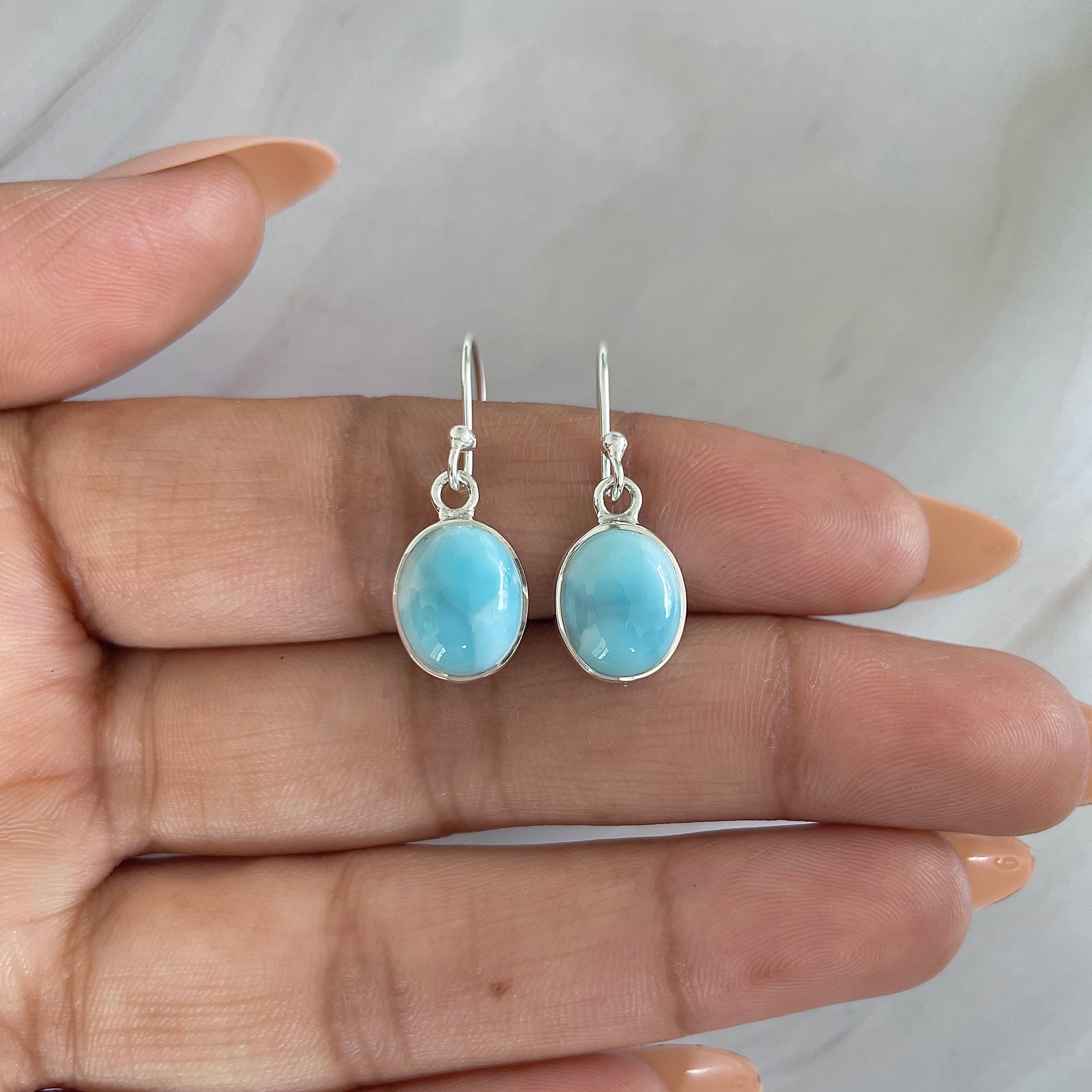 Larimar Earring-(LAR-E-1371.)