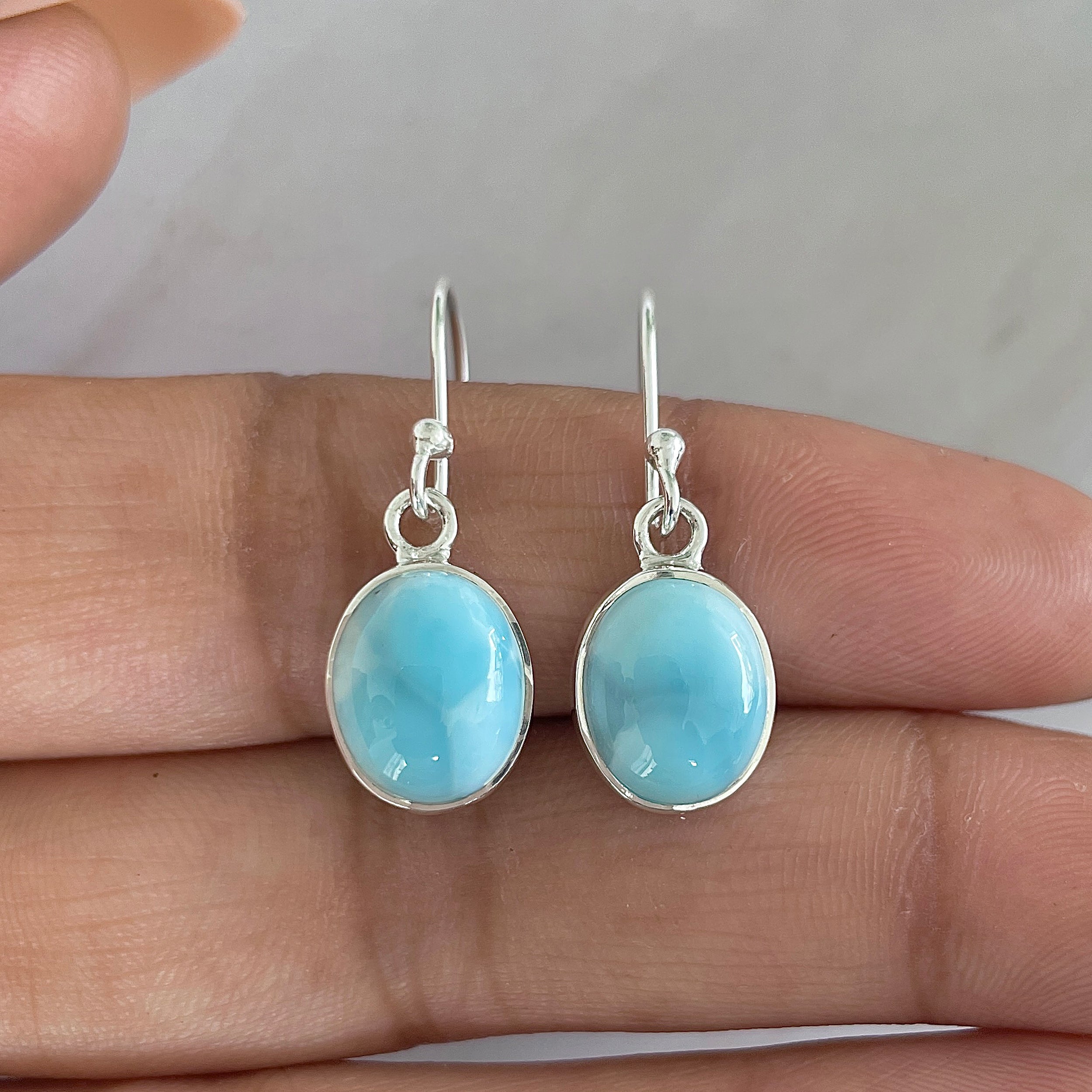 Larimar Earring-(LAR-E-1371.)