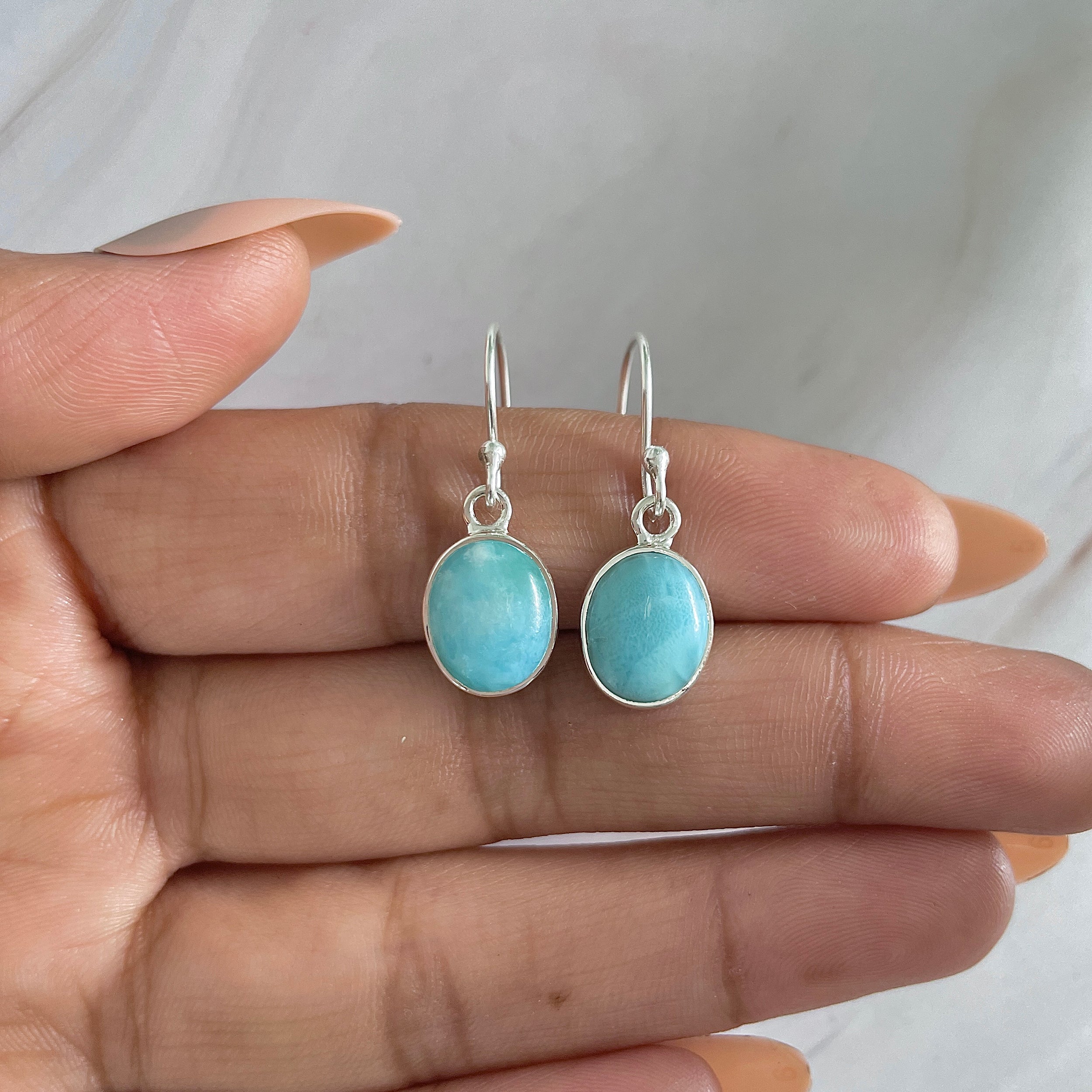 Larimar Earring-(LAR-E-1372.)