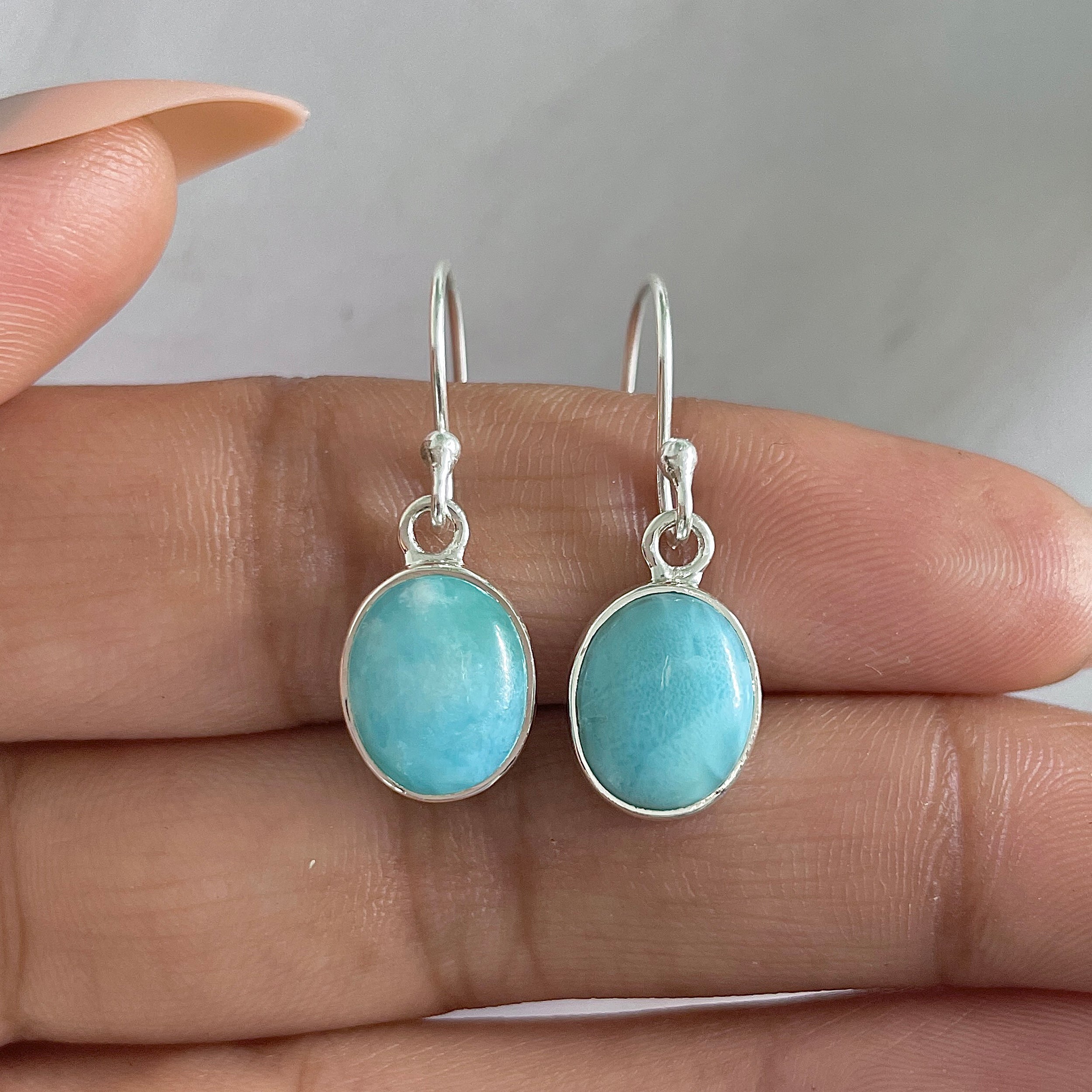 Larimar Earring-(LAR-E-1372.)
