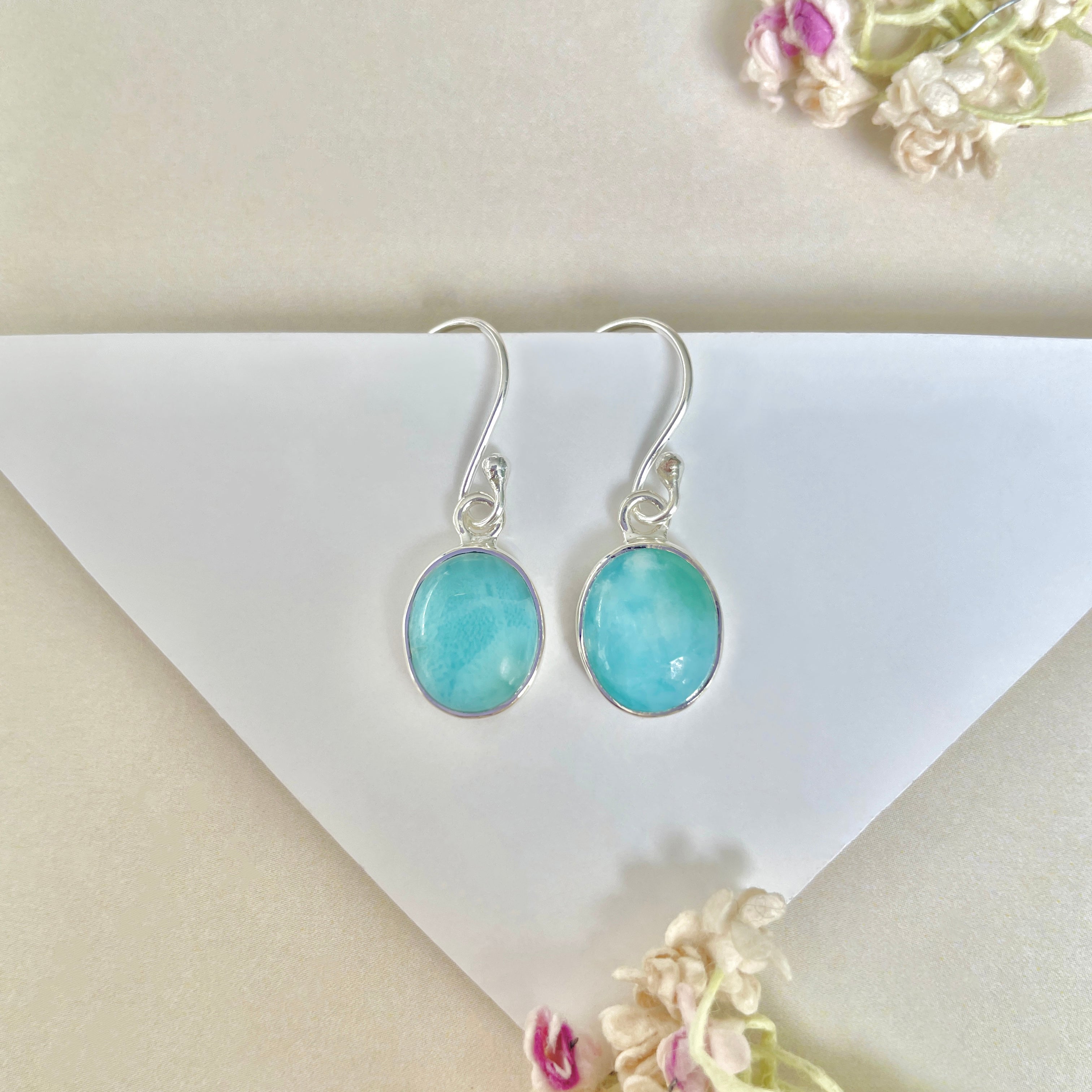 Larimar Earring-(LAR-E-1372.)