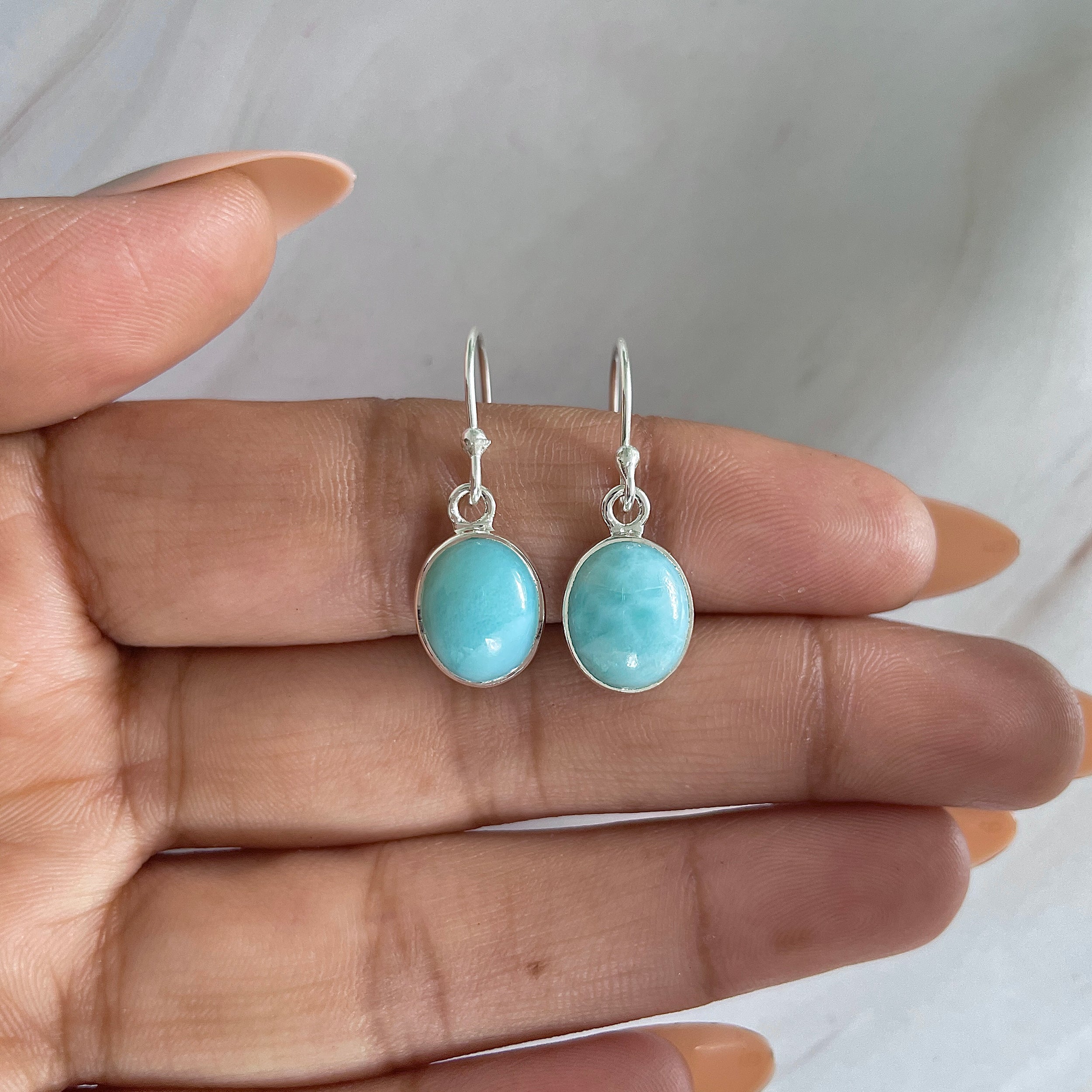 Larimar Earring-(LAR-E-1373.)