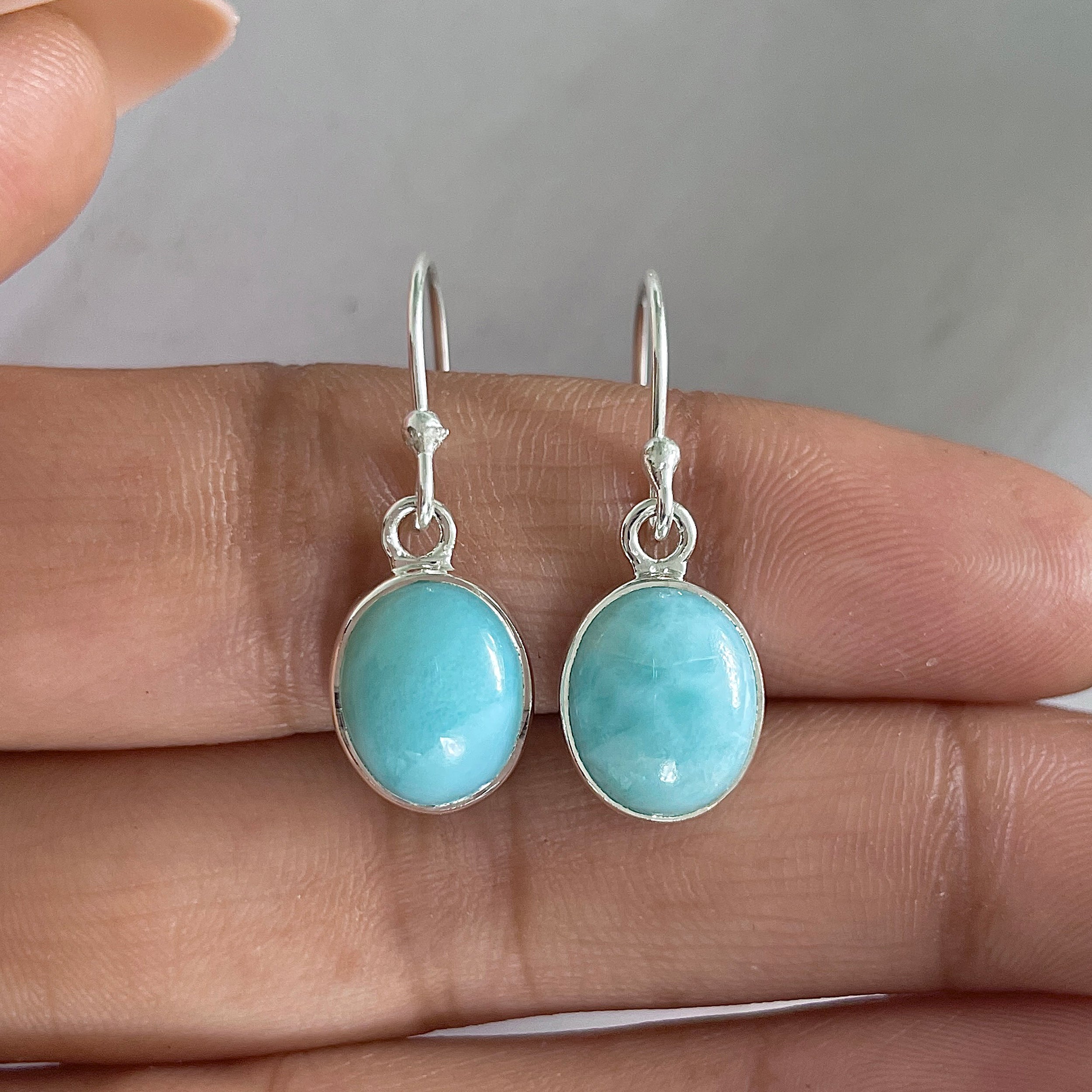 Larimar Earring-(LAR-E-1373.)
