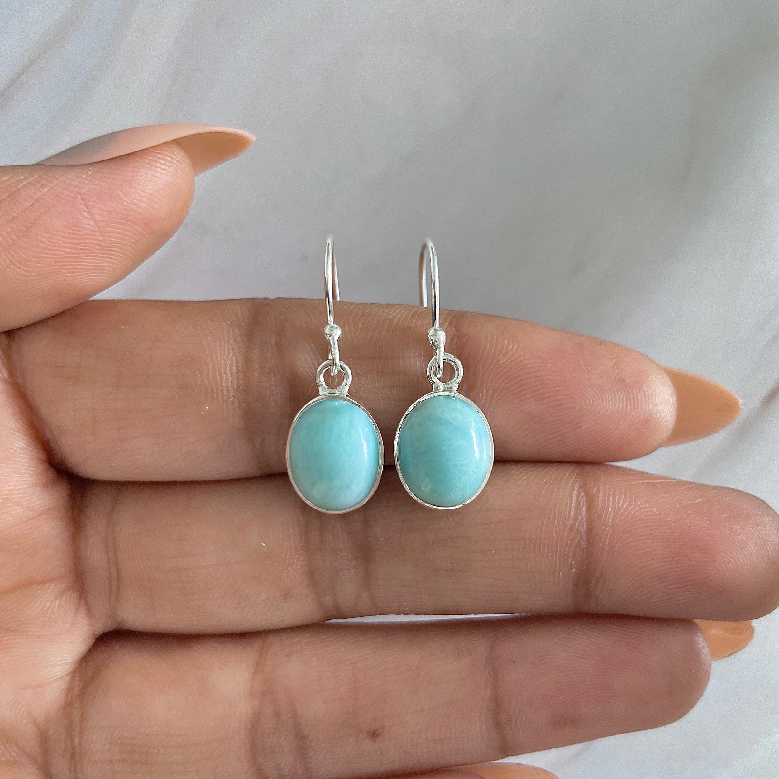 Larimar Earring-(LAR-E-1374.)