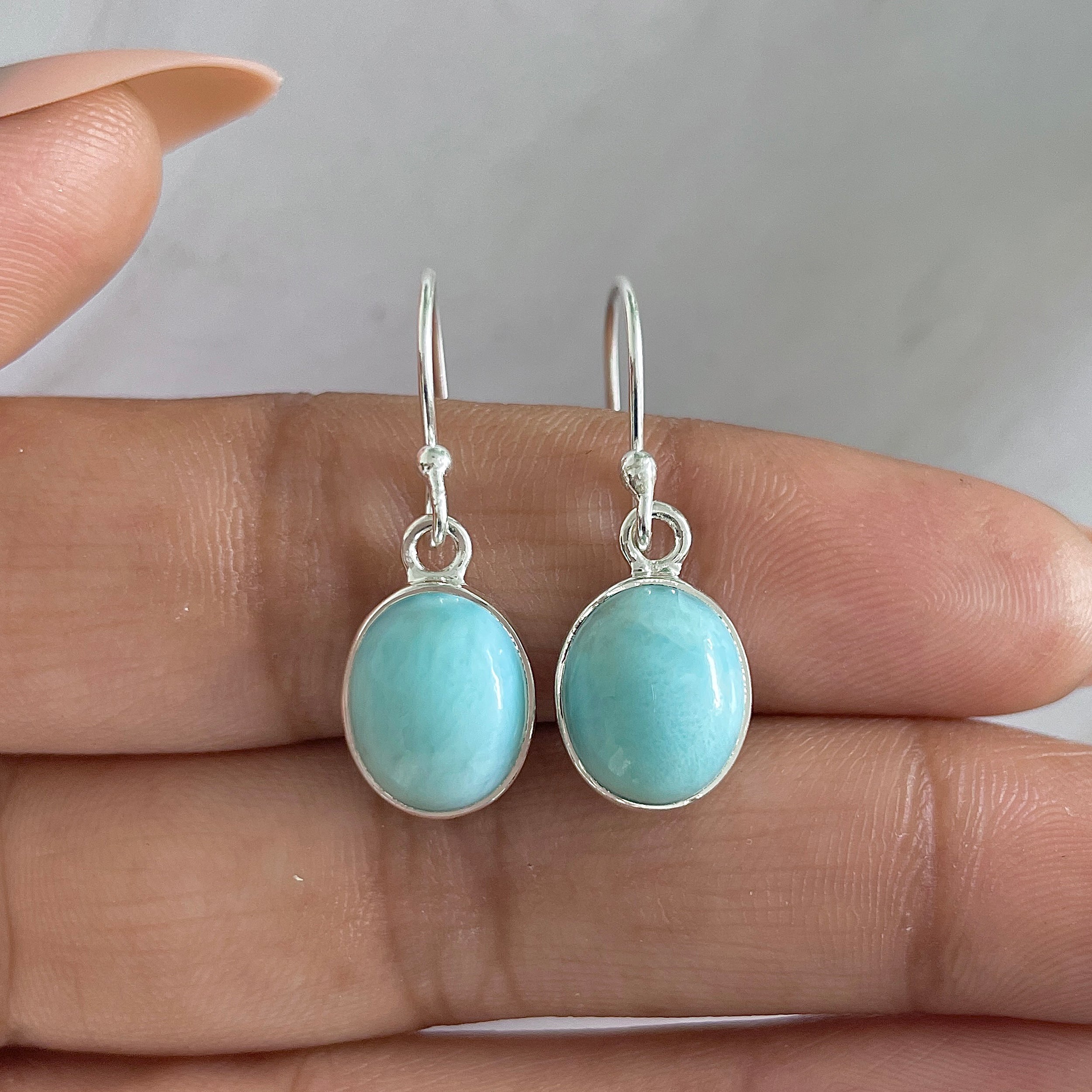 Larimar Earring-(LAR-E-1374.)