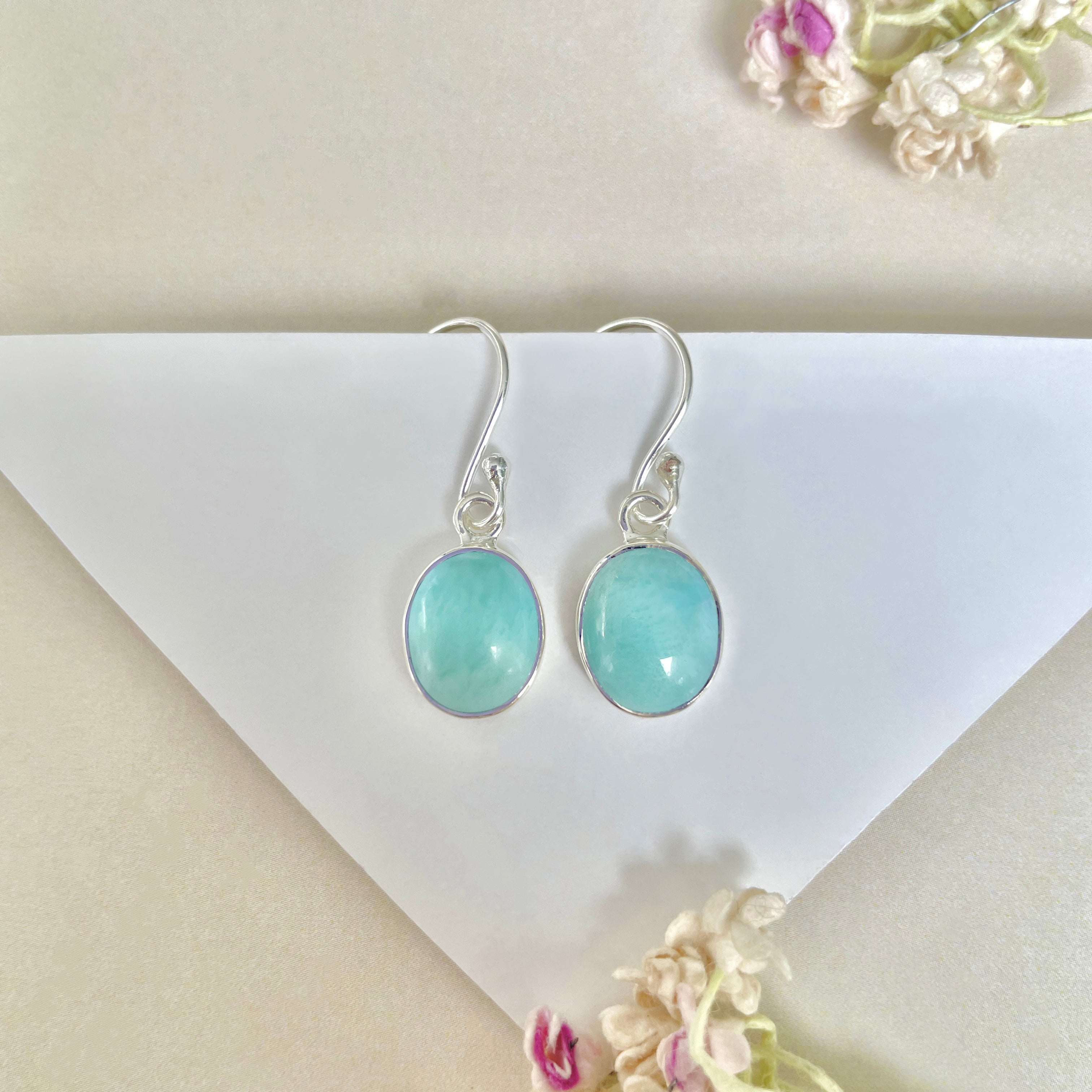 Larimar Earring-(LAR-E-1374.)