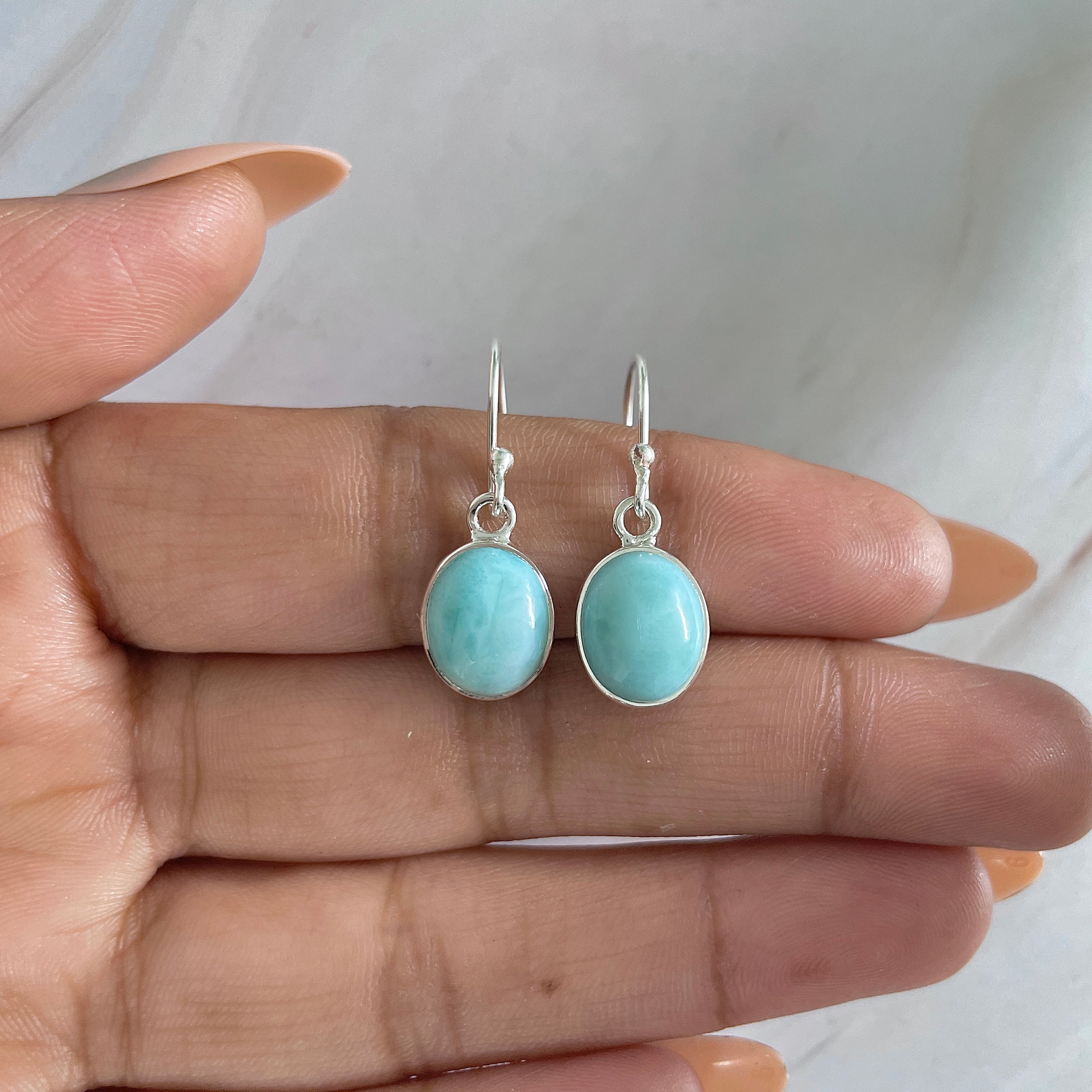 Larimar Earring-(LAR-E-1375.)