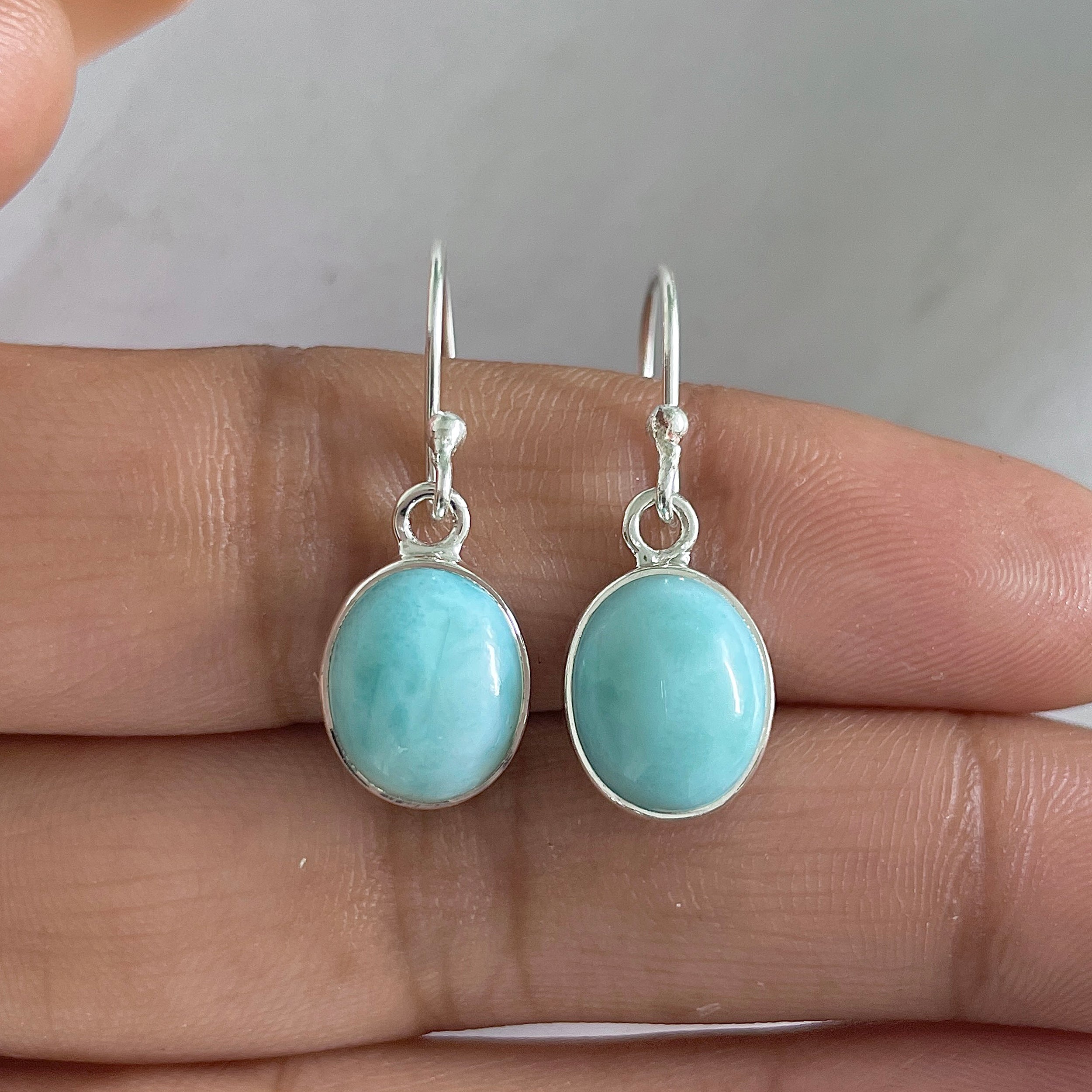 Larimar Earring-(LAR-E-1375.)