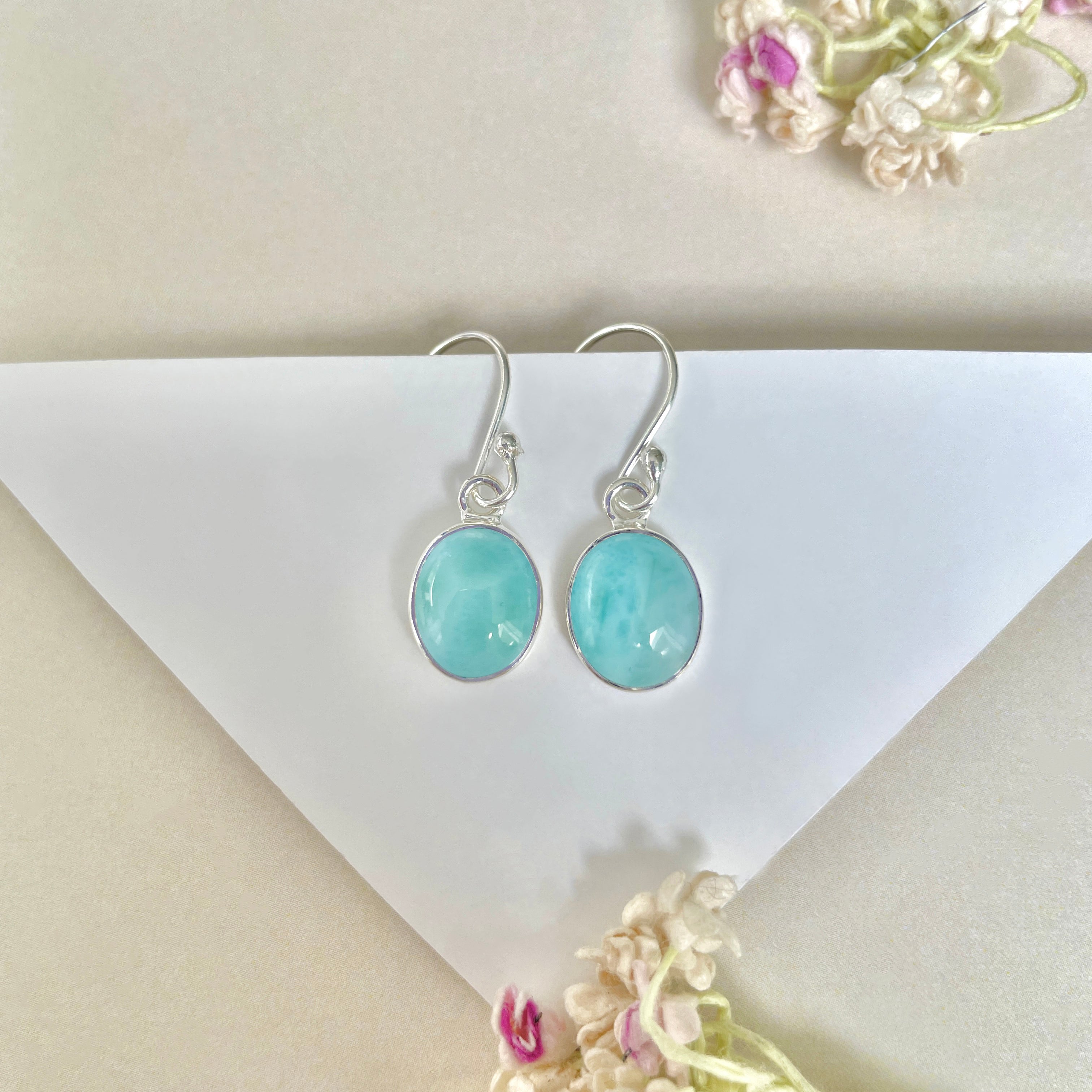 Larimar Earring-(LAR-E-1375.)