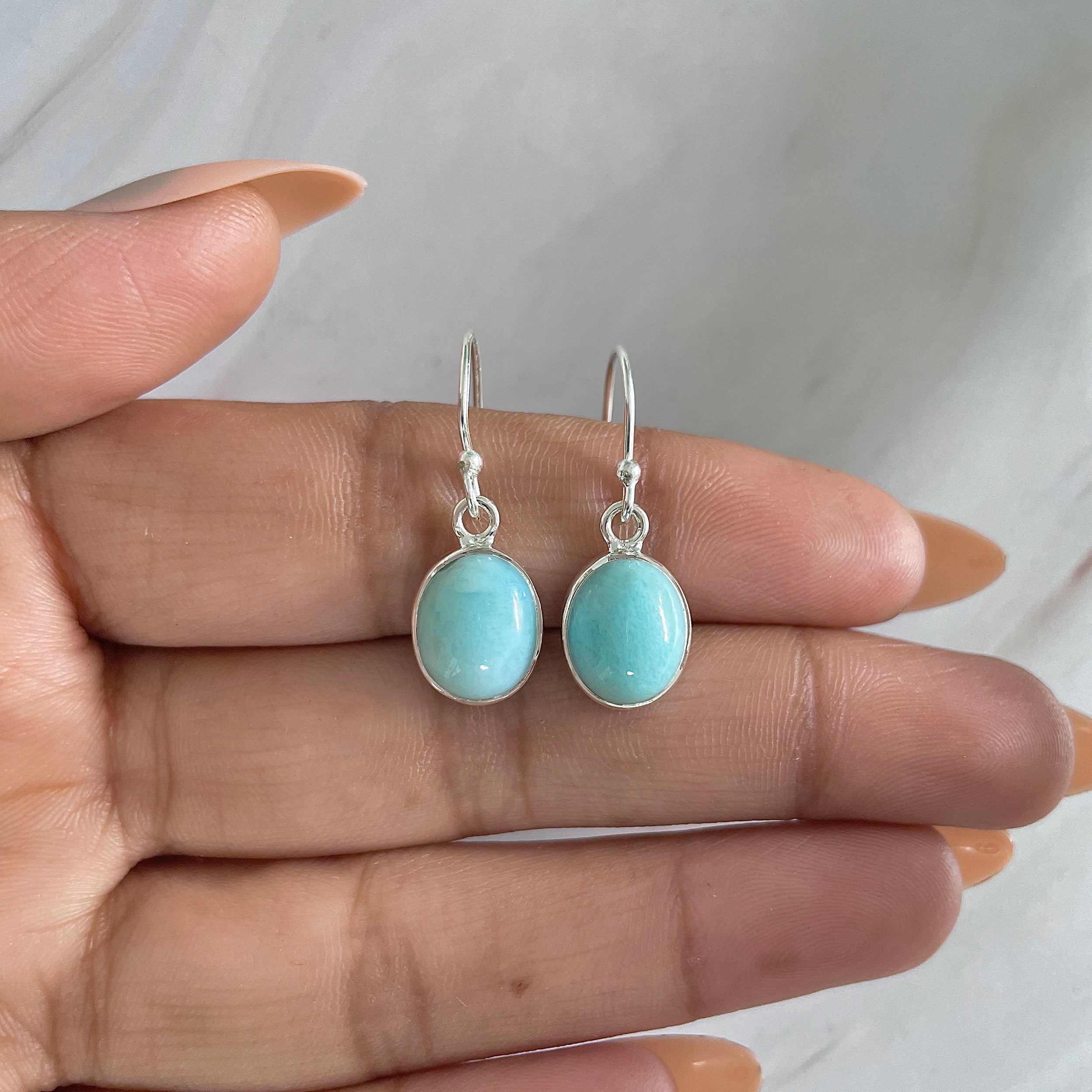 Larimar Earring-(LAR-E-1376.)