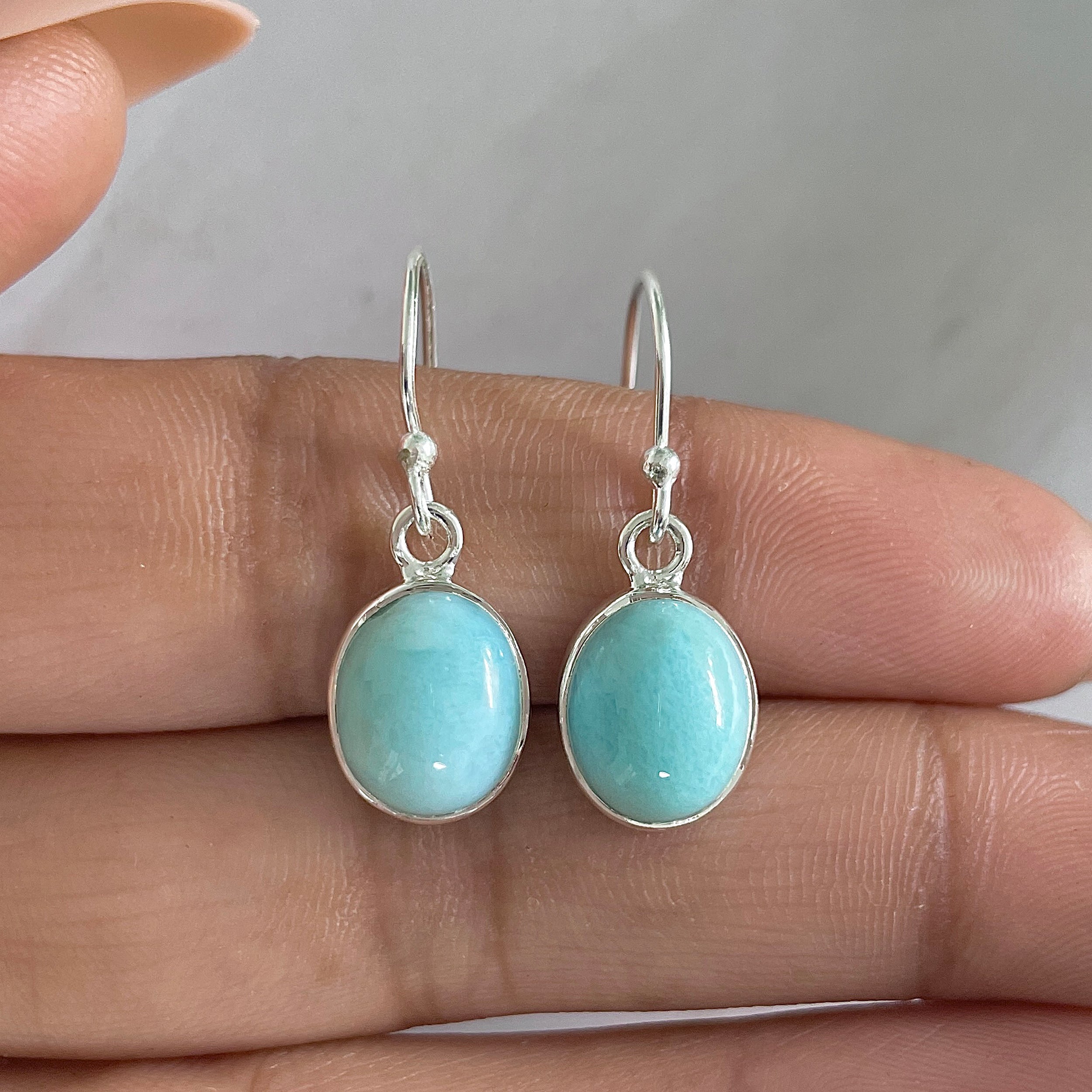 Larimar Earring-(LAR-E-1376.)