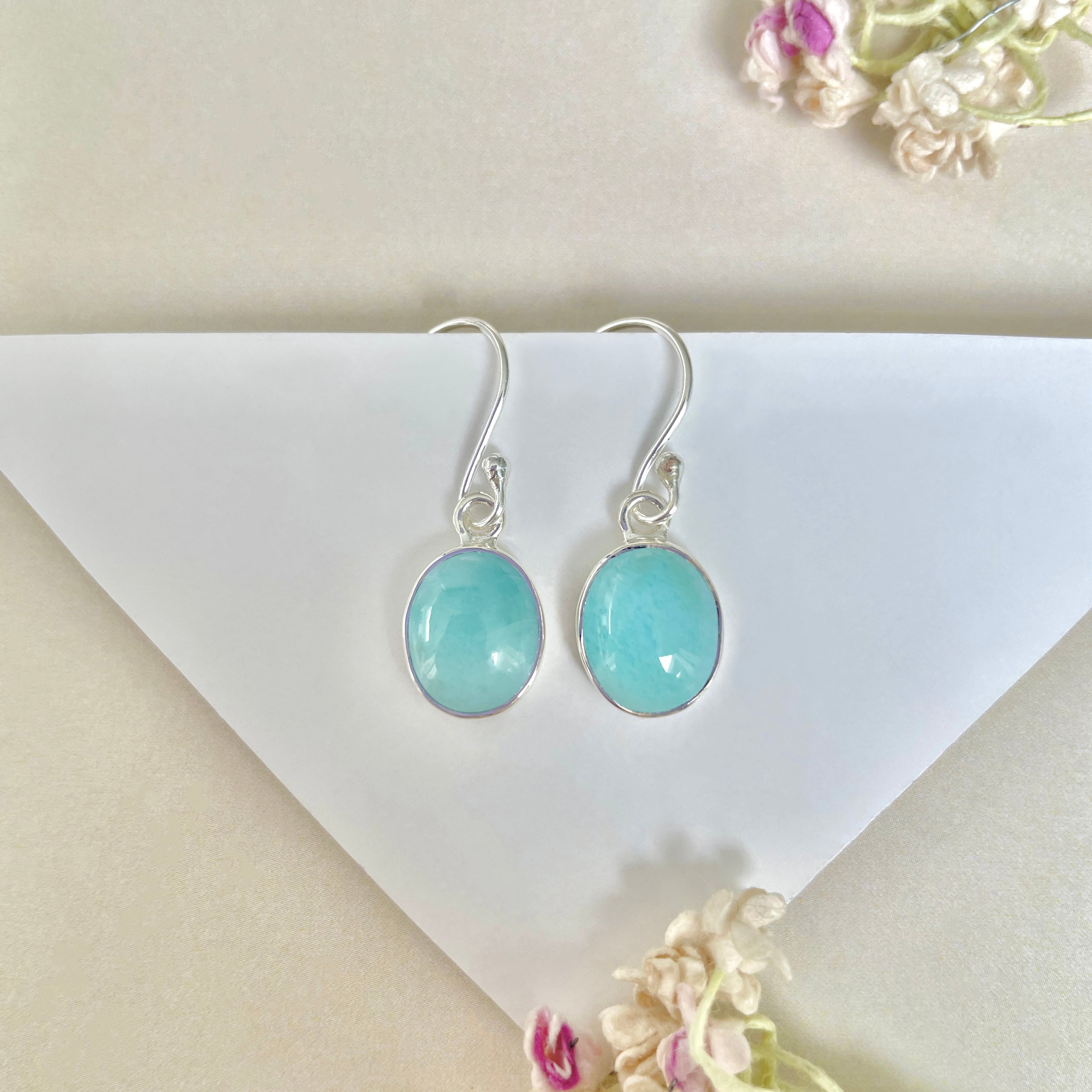Larimar Earring-(LAR-E-1376.)