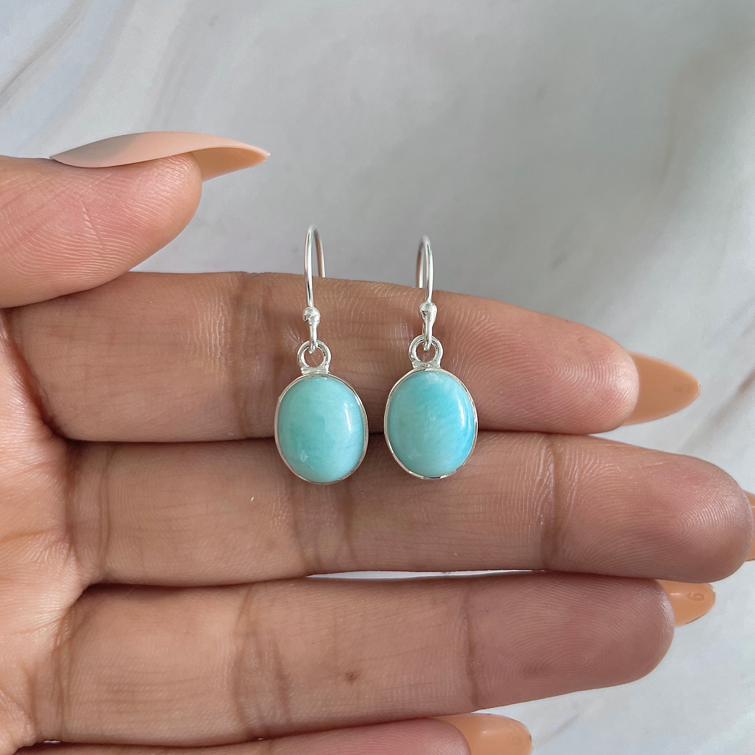 Larimar Earring-(LAR-E-1377.)