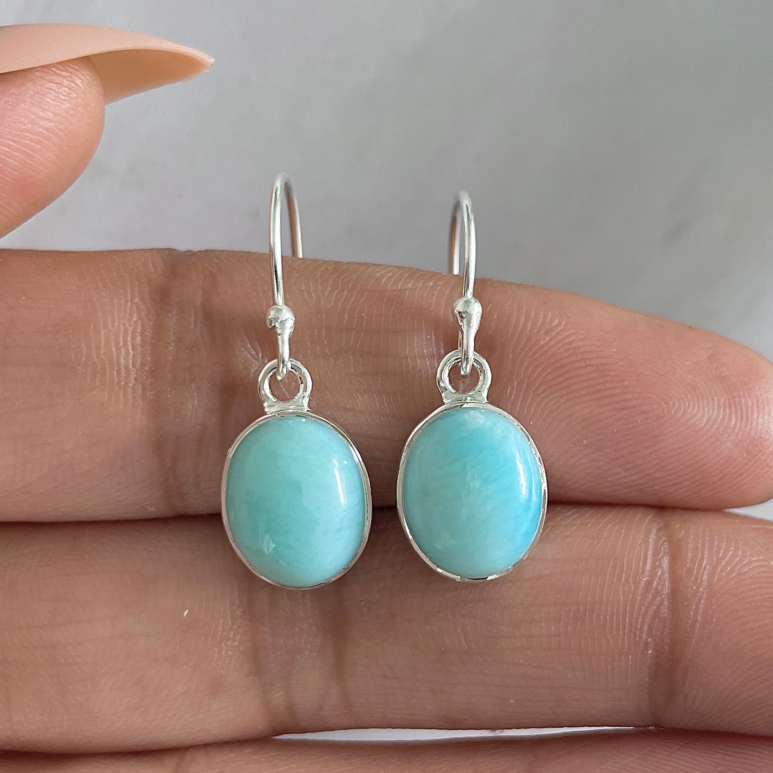 Larimar Earring-(LAR-E-1377.)