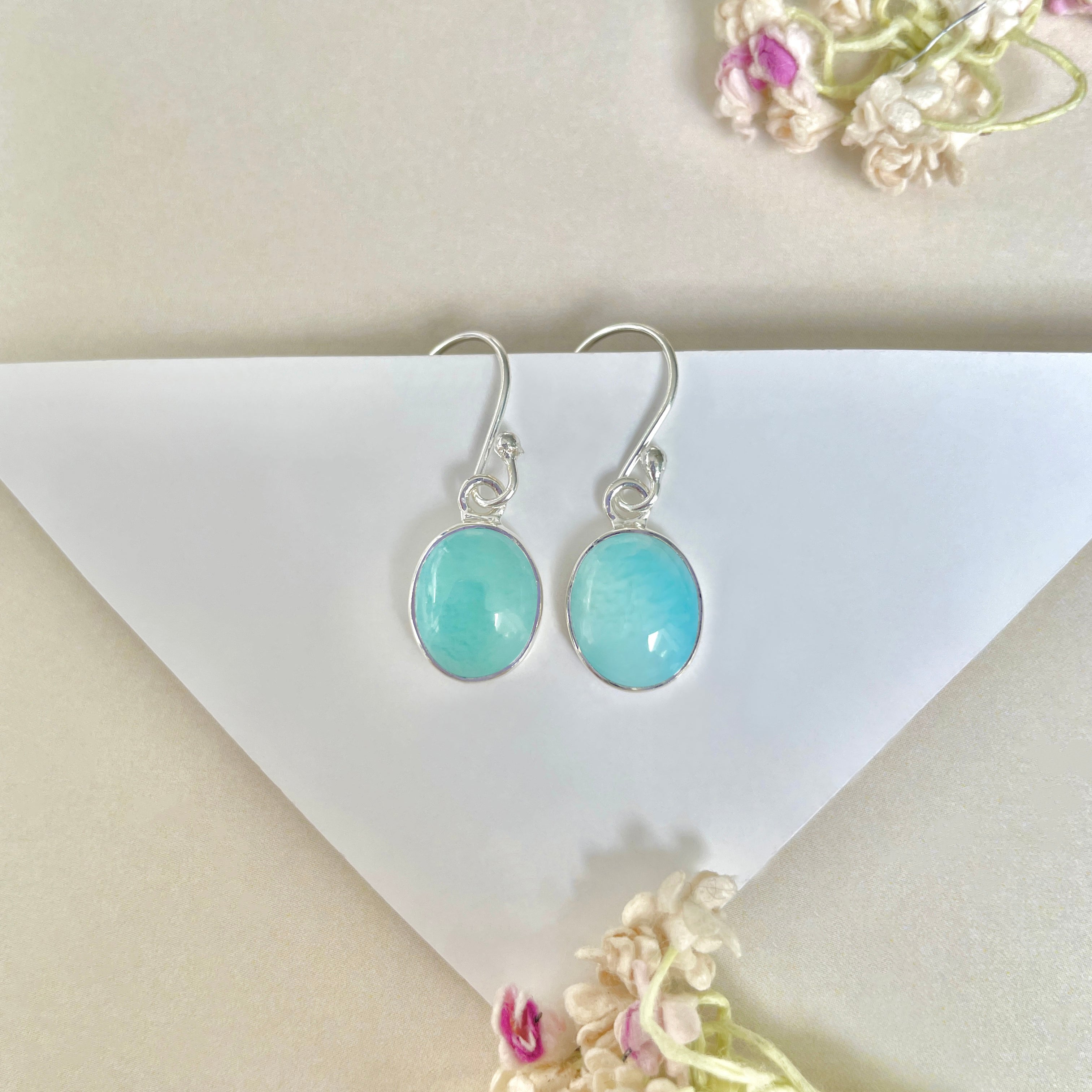 Larimar Earring-(LAR-E-1377.)
