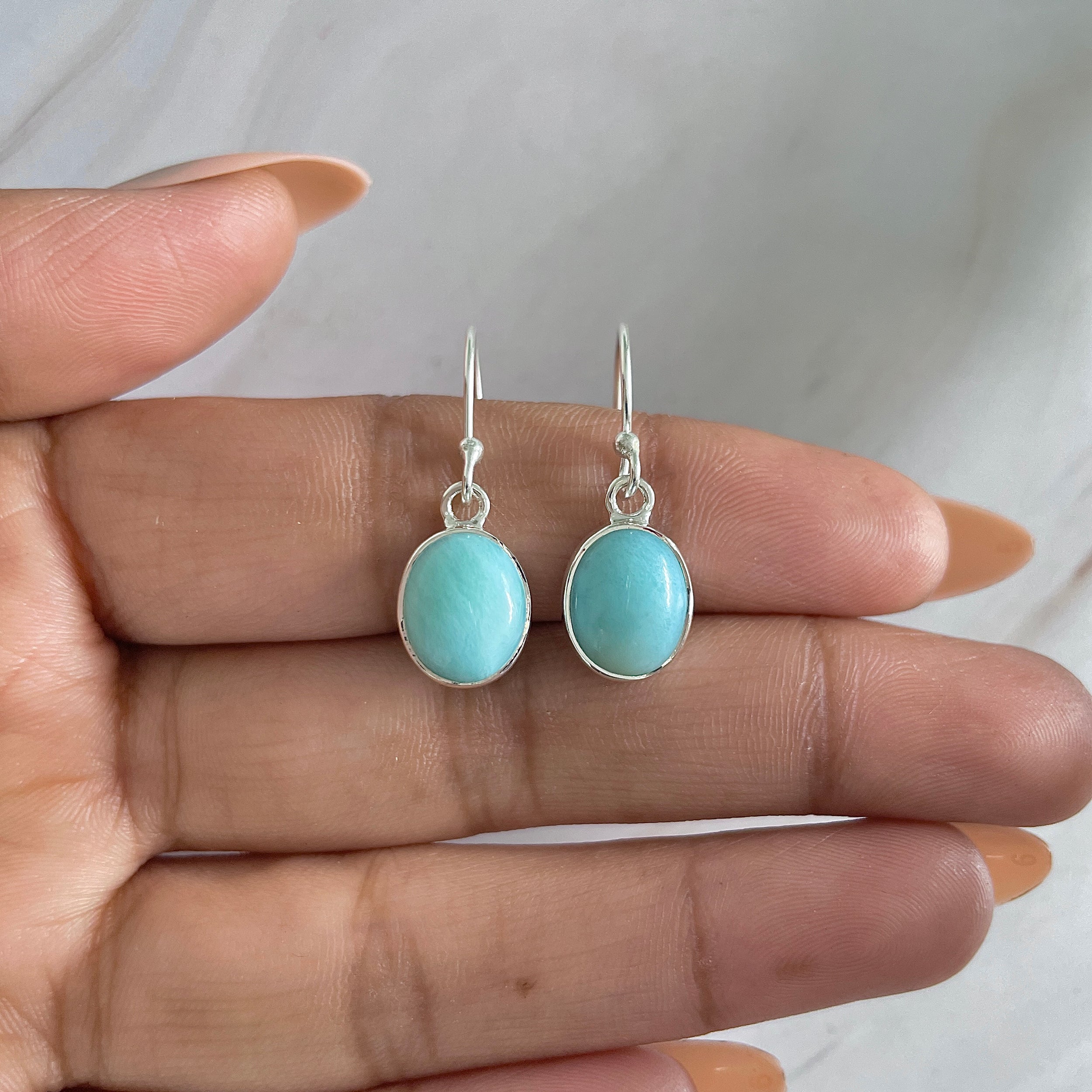 Larimar Earring-(LAR-E-1378.)