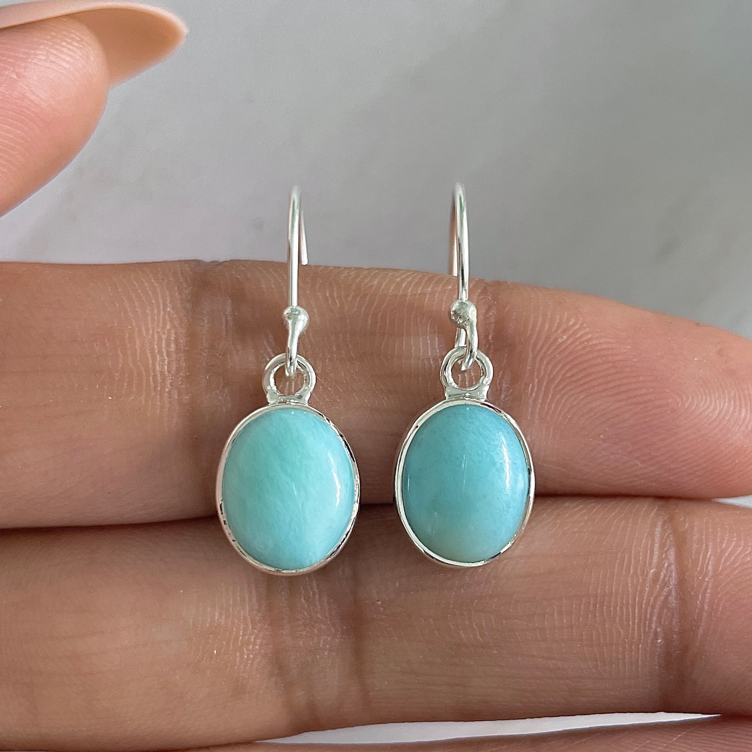 Larimar Earring-(LAR-E-1378.)