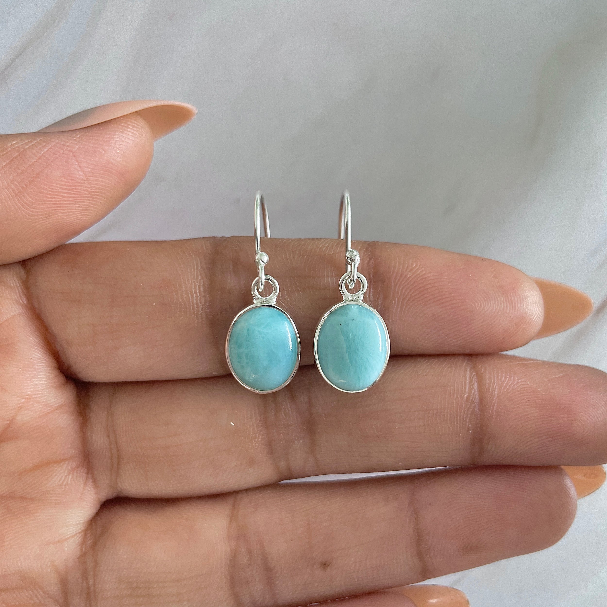 Larimar Earring-(LAR-E-1379.)