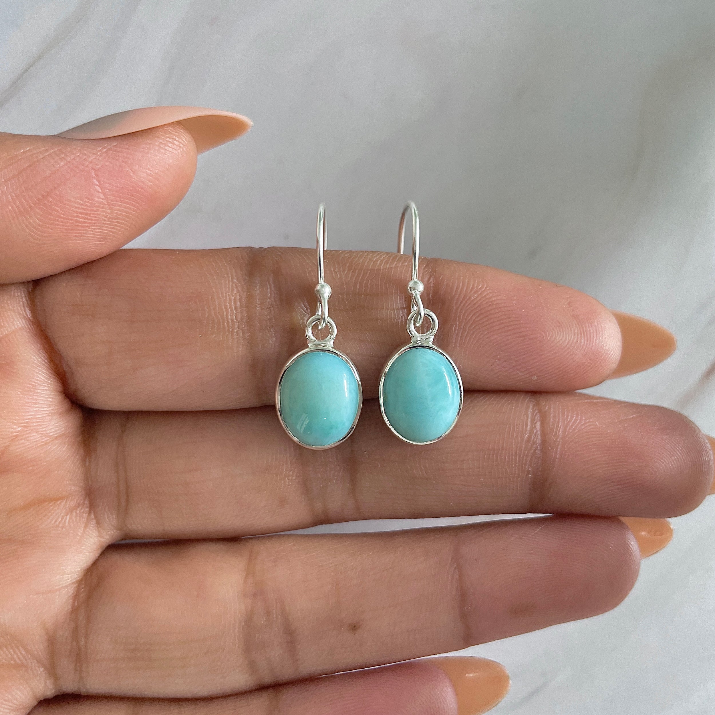 Larimar Earring-(LAR-E-1380.)