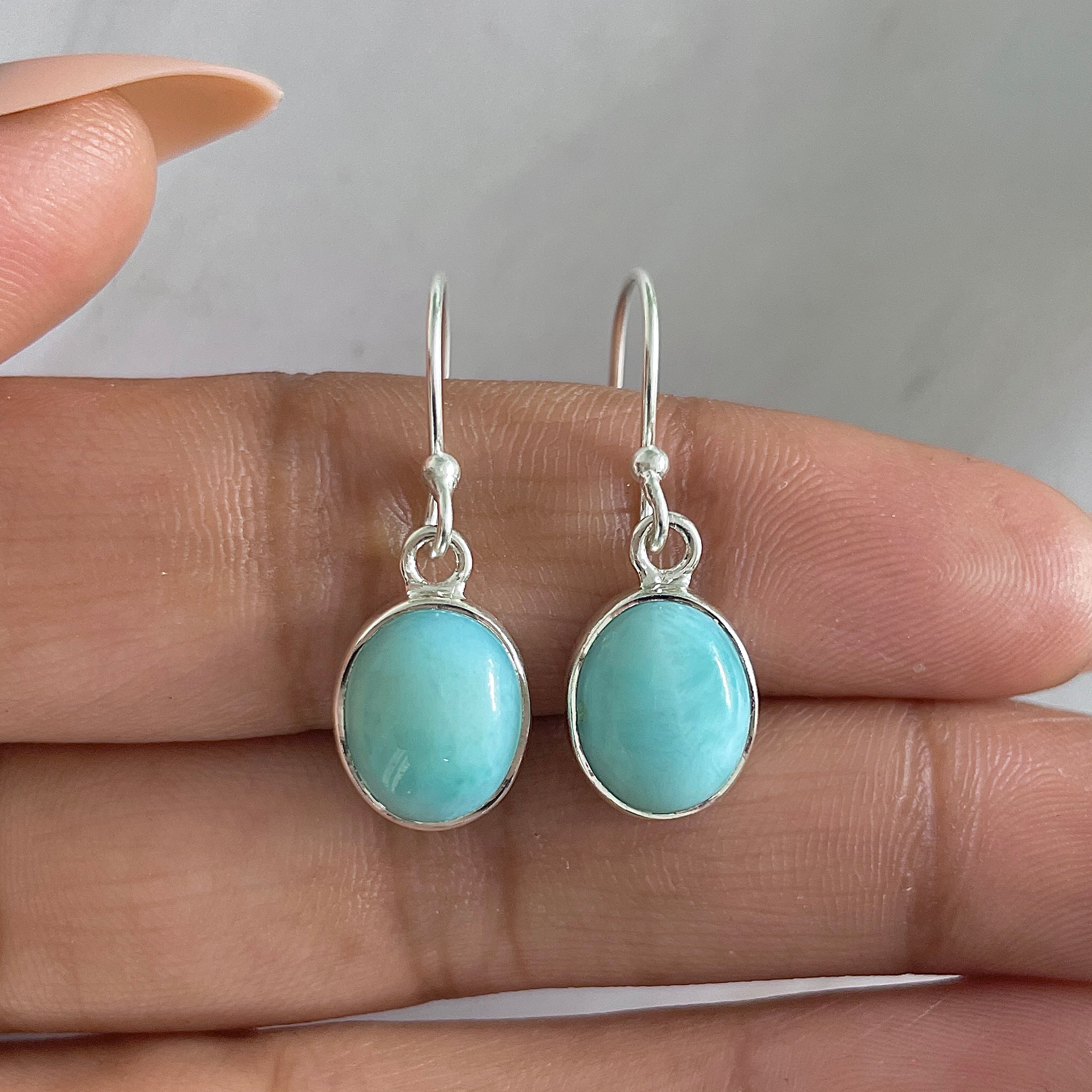 Larimar Earring-(LAR-E-1380.)