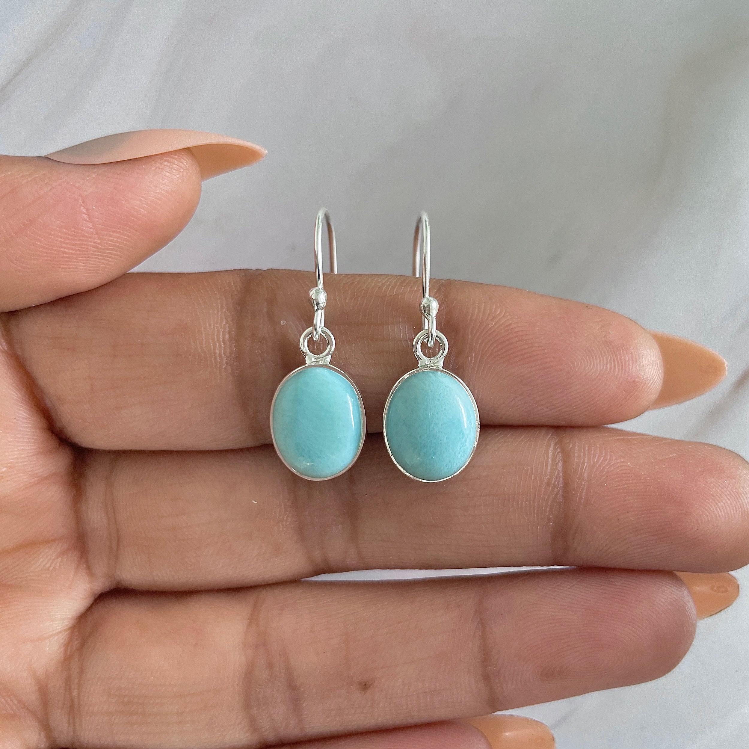 Larimar Earring-(LAR-E-1381.)