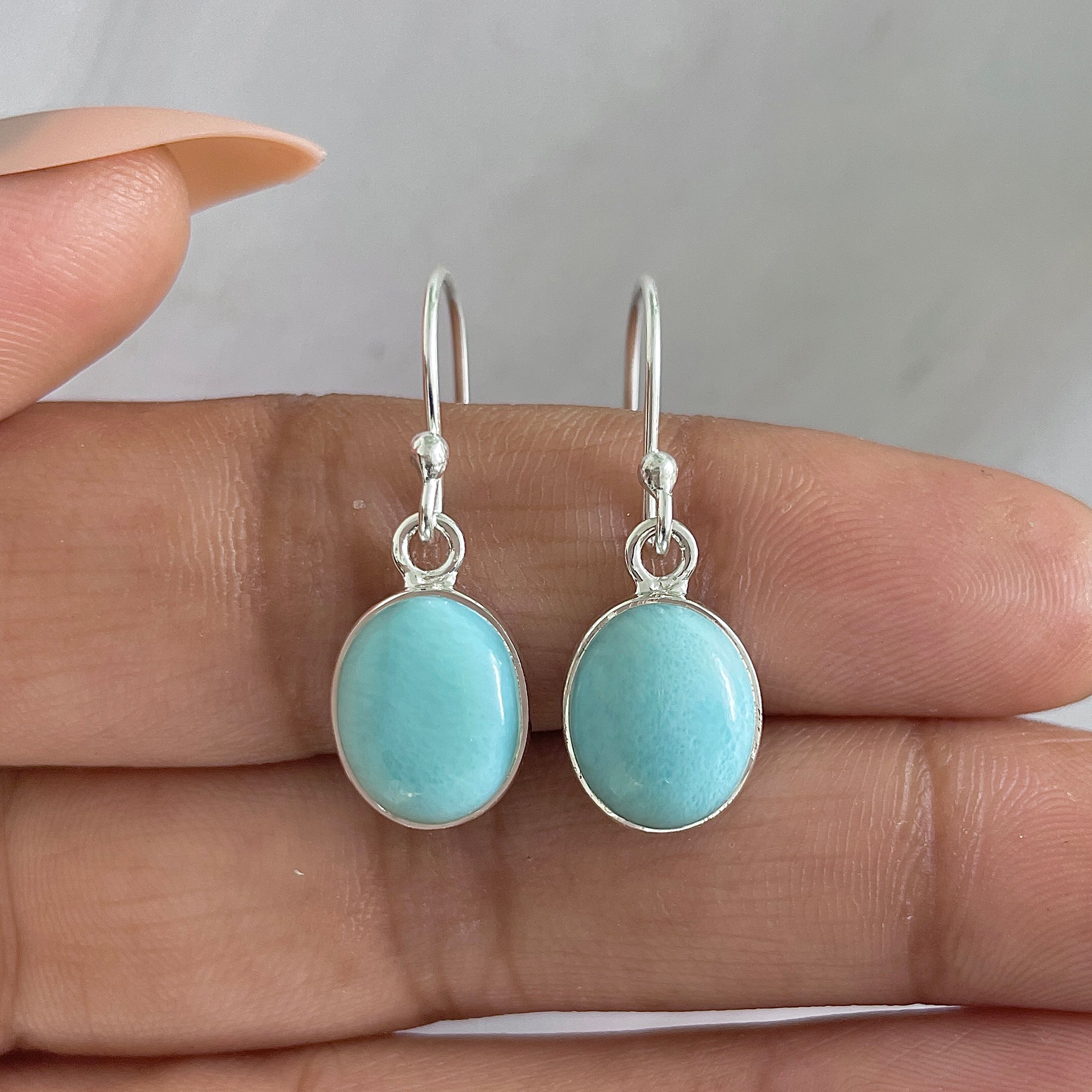 Larimar Earring-(LAR-E-1381.)