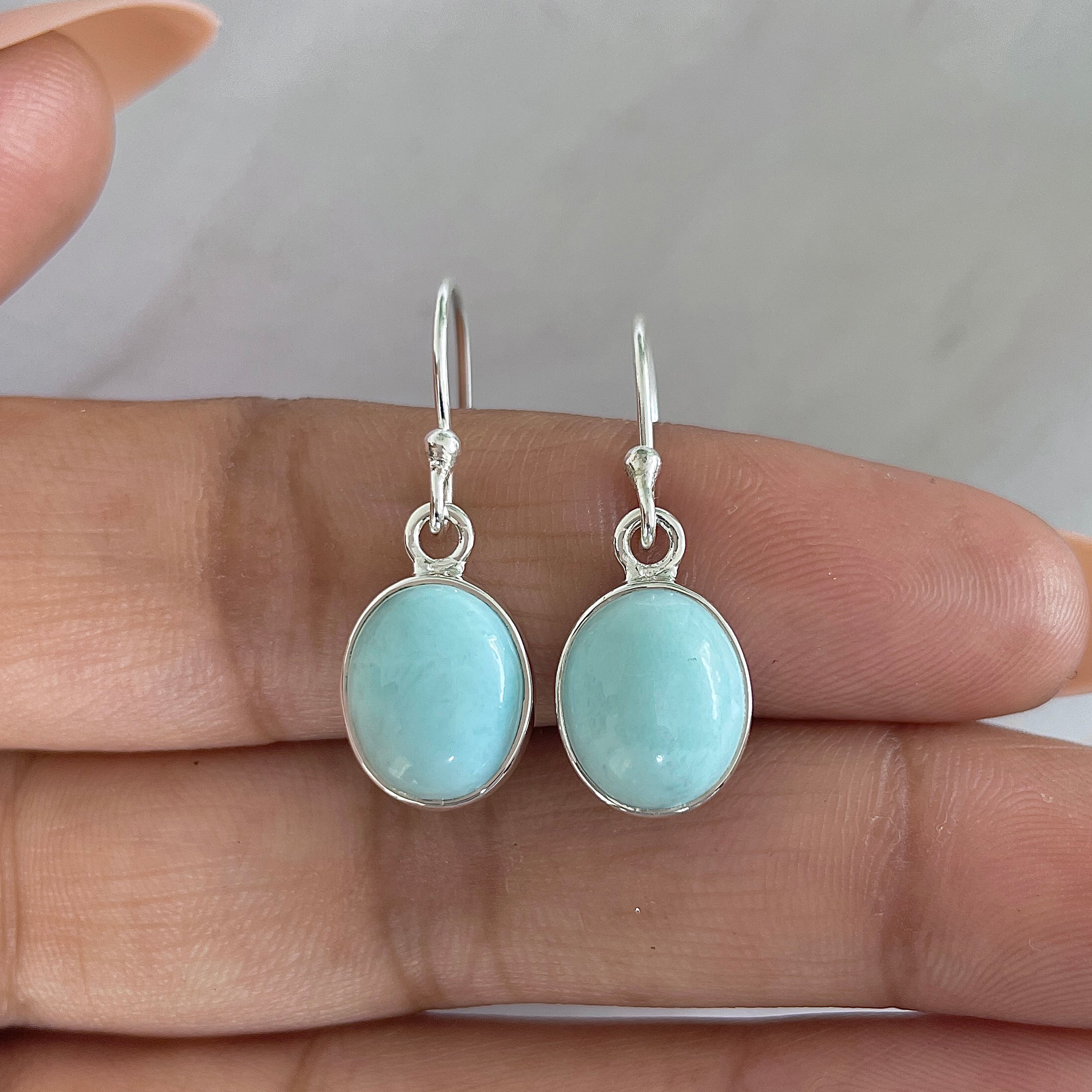 Larimar Earring-(LAR-E-1382.)